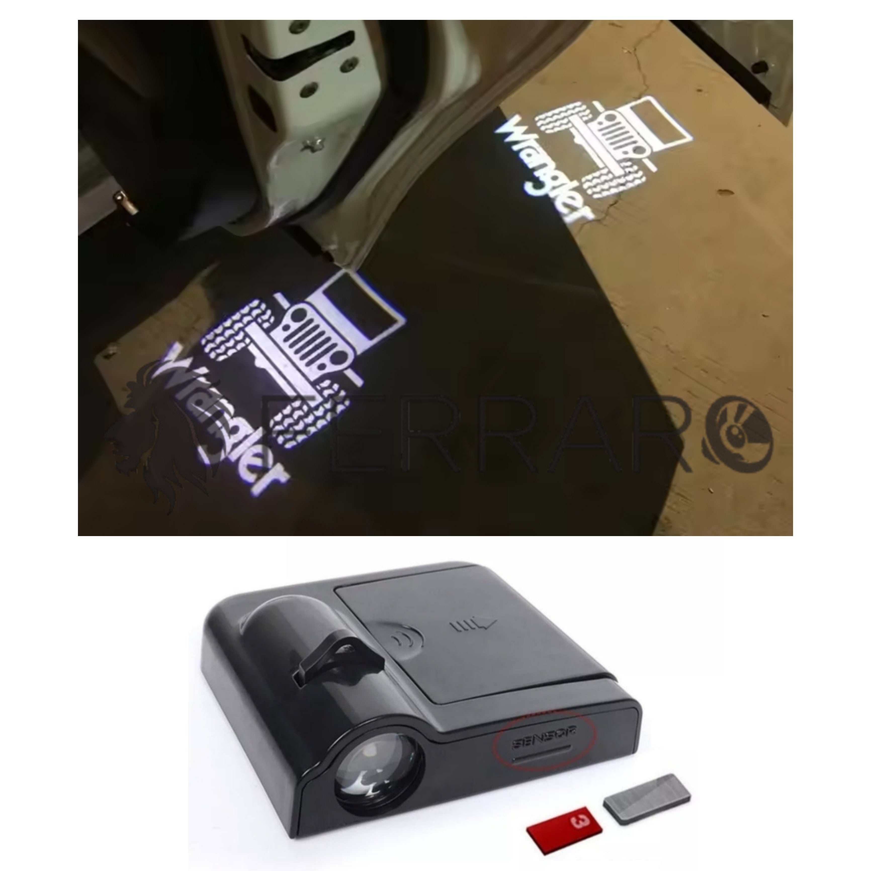 Luce Cortesia Jeep Wrangler | Universale | Adesivo | Batteria (NO INCL.)