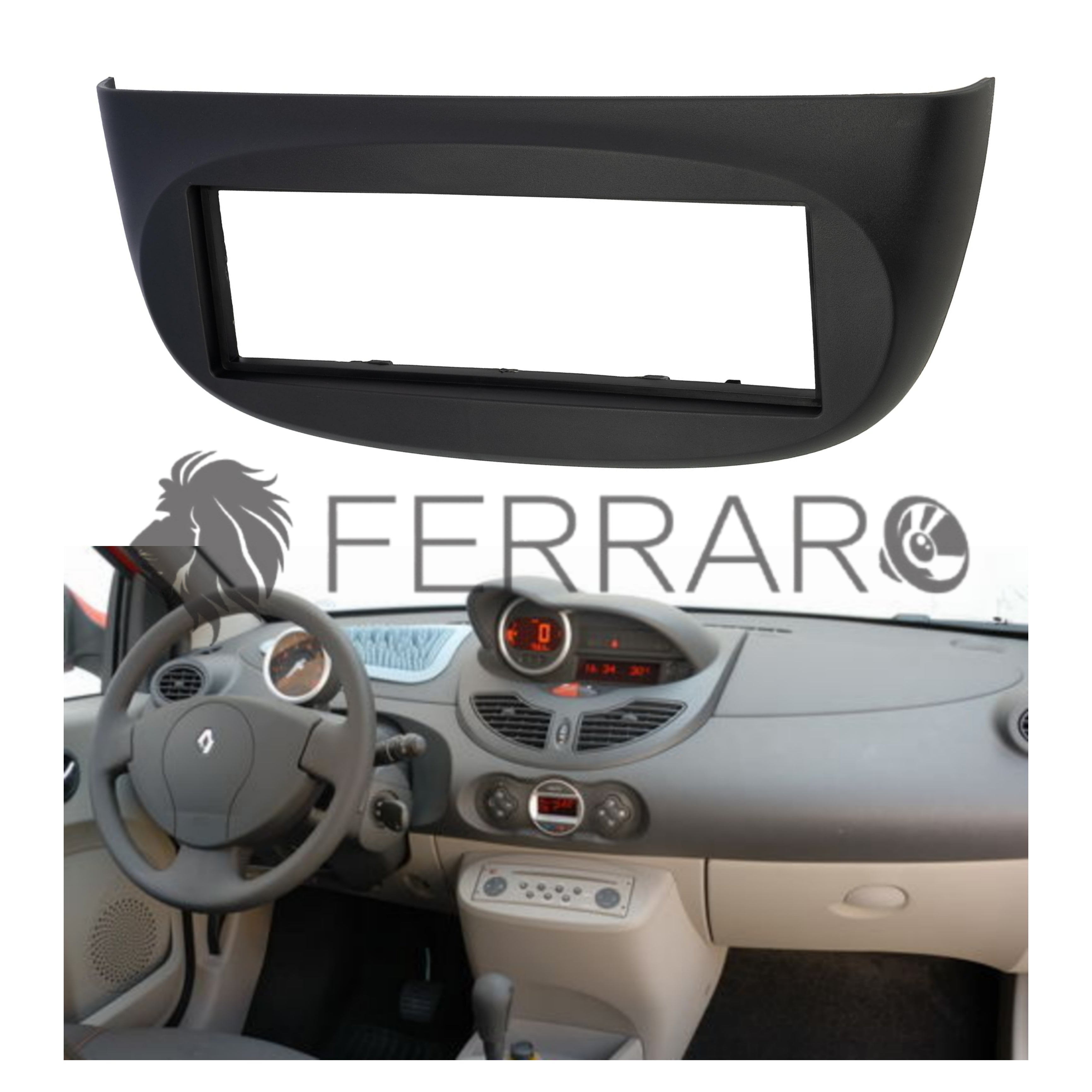 Mascherina telaio auto montaggio autoradio stereo iso 1 din Grigio per Renault Twingo 2 2007 > 2011 MS312 Mascherina telaio auto montaggio autoradio stereo iso 1 din Grigio per Renault Twingo 2 2007 > 2011 MS312