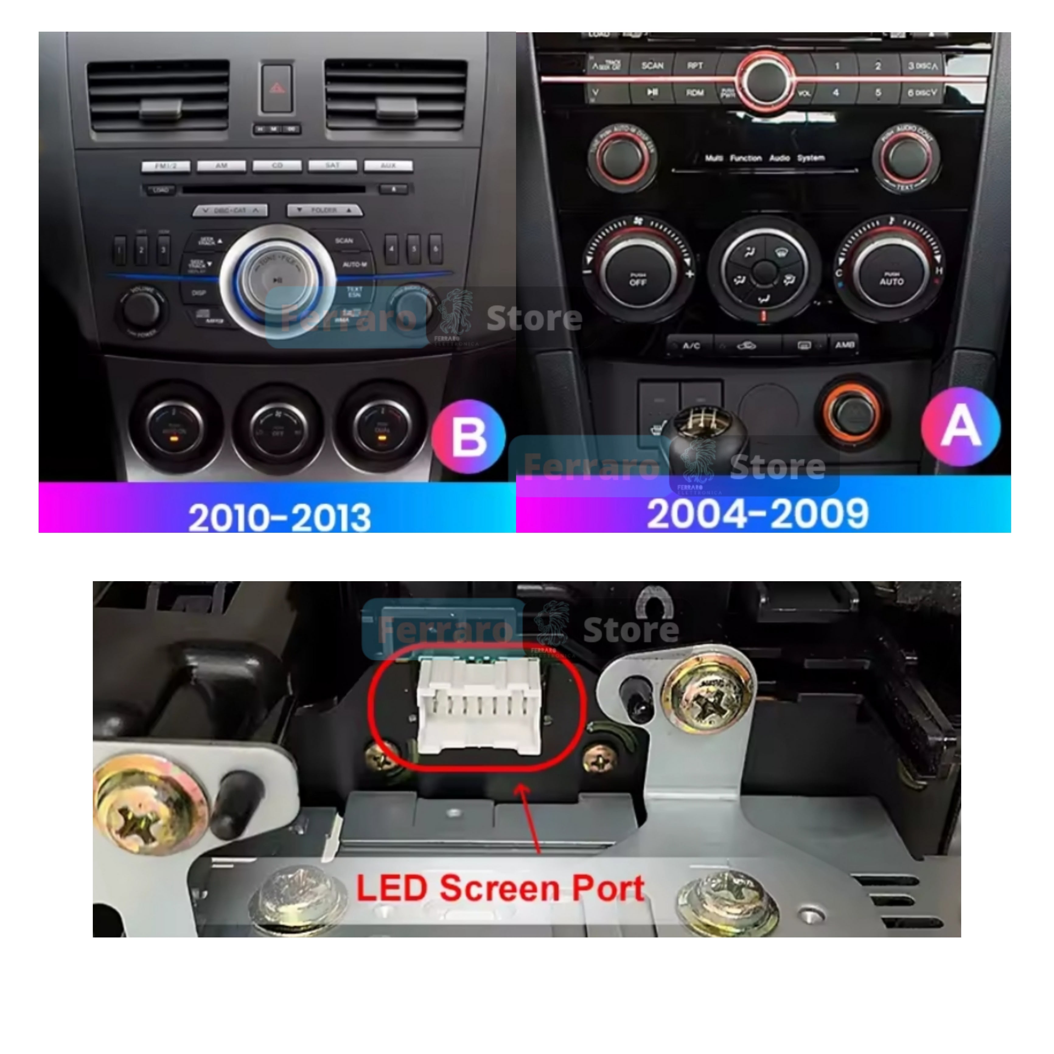 Autoradio per Mazda 3 9" 2K | 2004-2013 | Android | Bluetooth | CarPlay | Android Auto | 12/256GB Ram