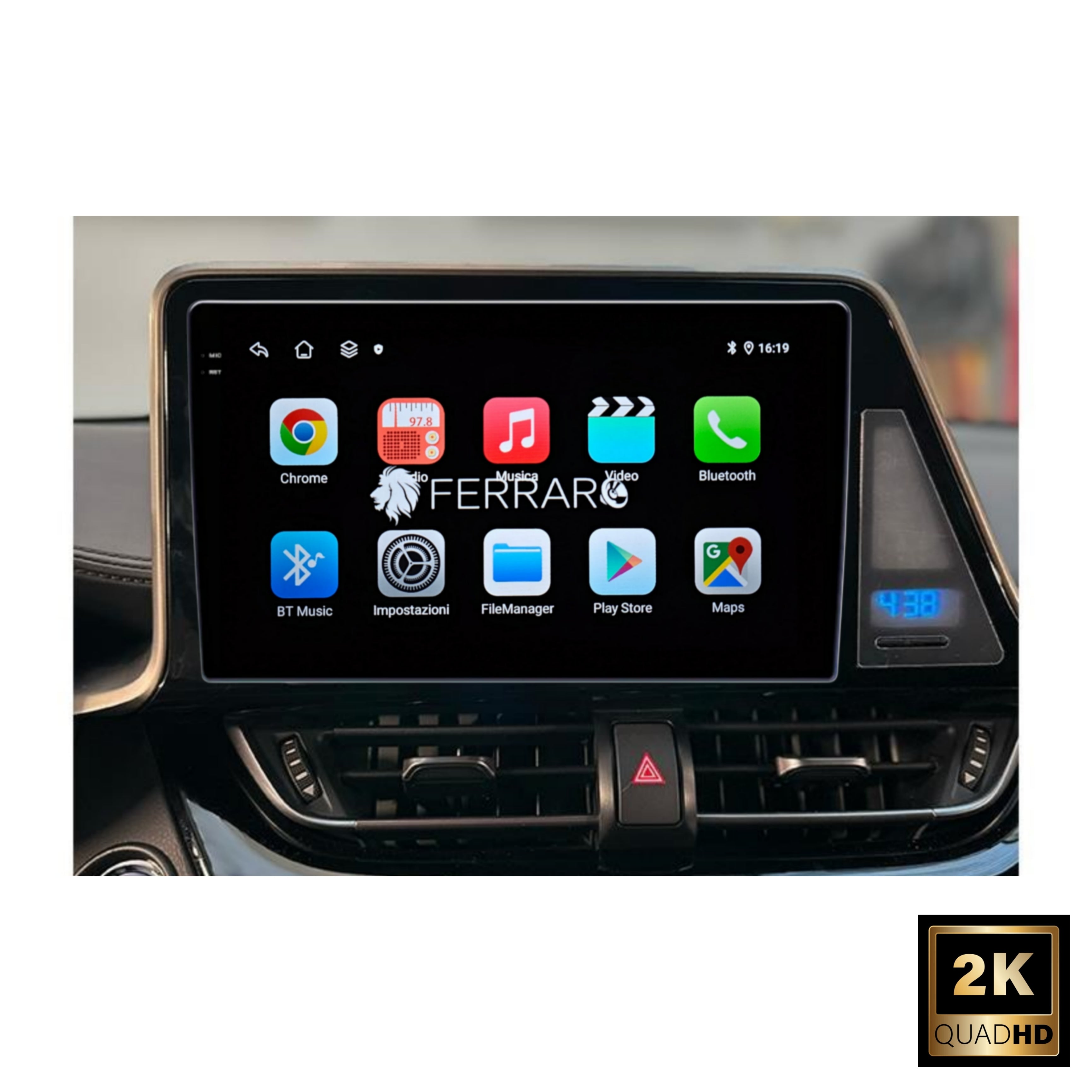 Autoradio per Toyota CHR C-HR 9" 2K | 2016-2022 | Android | Bluetooth | CarPlay | Android Auto | 12/256GB Ram