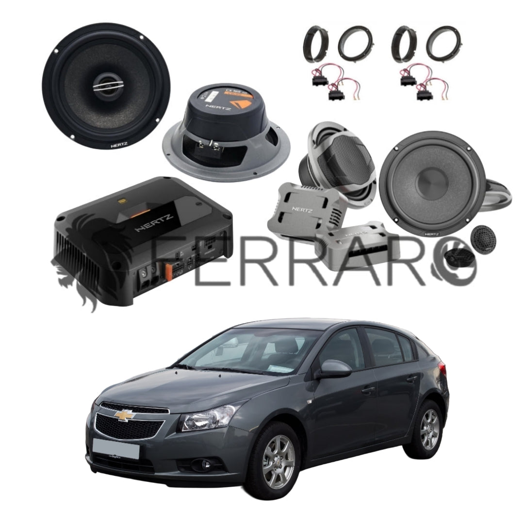 Hertz Sound Amplificatore CP 4.800 4 Canali 4x190w, CK 165, CX 165, Set Cavi, per Chevolet Cruze