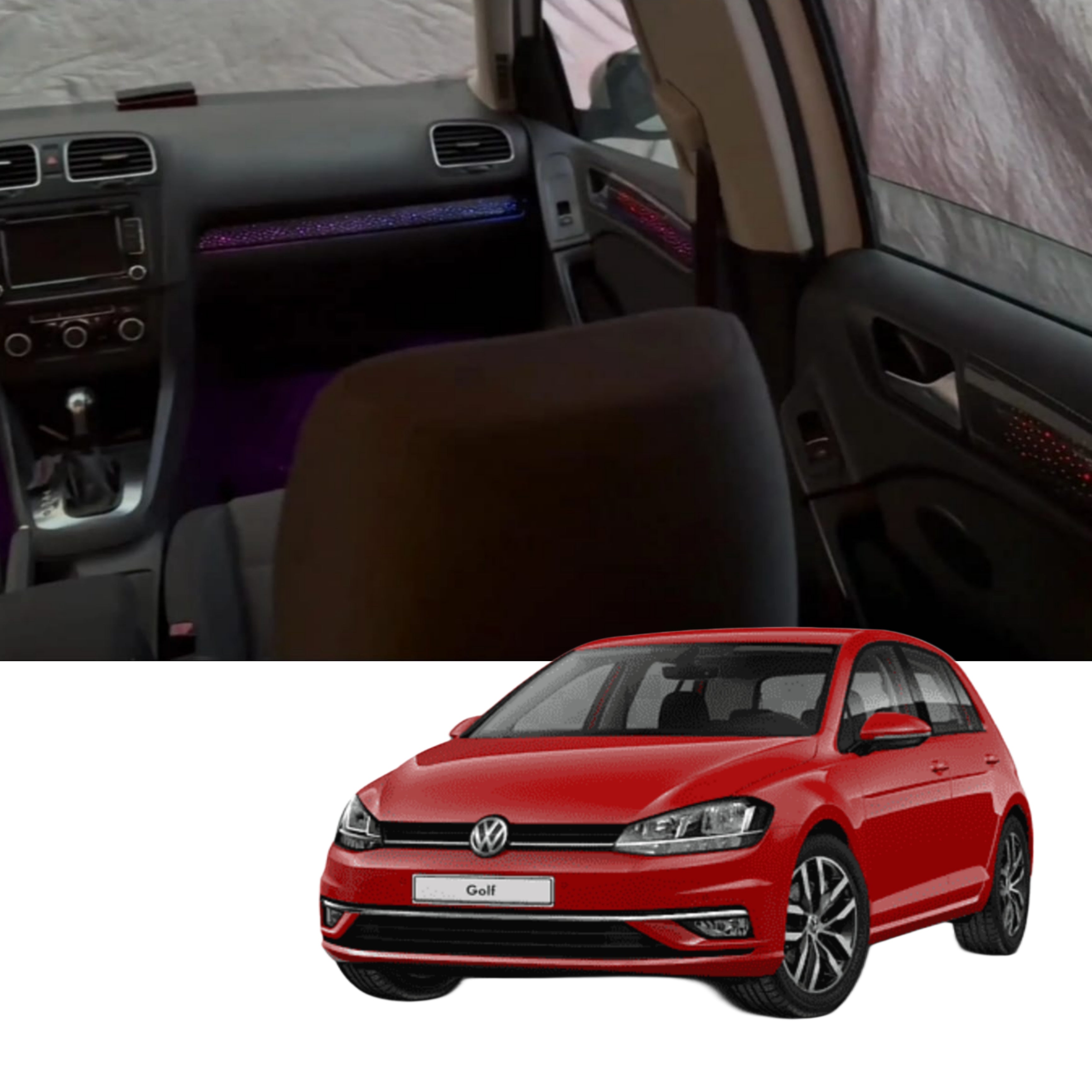 Ambient Light per Volkswagen Golf 6, VI (2008-2012), 64 Colori RGB