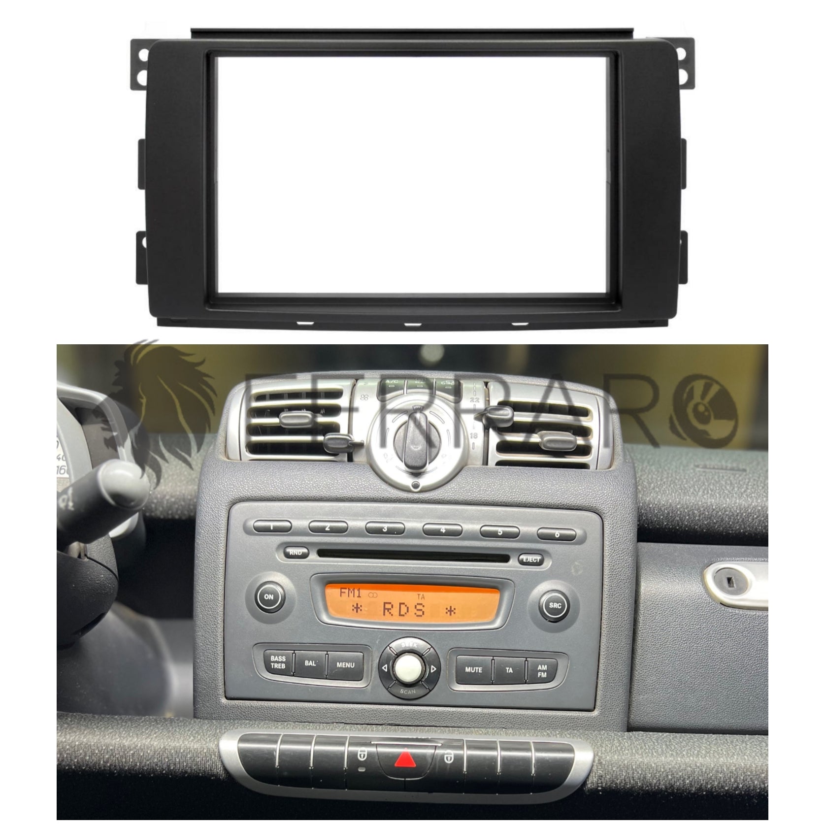 Mascherina 2DIN con Cornice | Smart ForTwo (2007-2010)