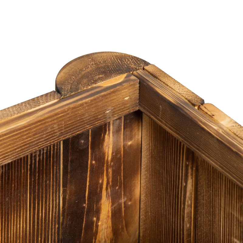 Outsunny Fioriera Vaso per Piante Box Rettangolare in Legno di Abete 70 x 35 x 30cm