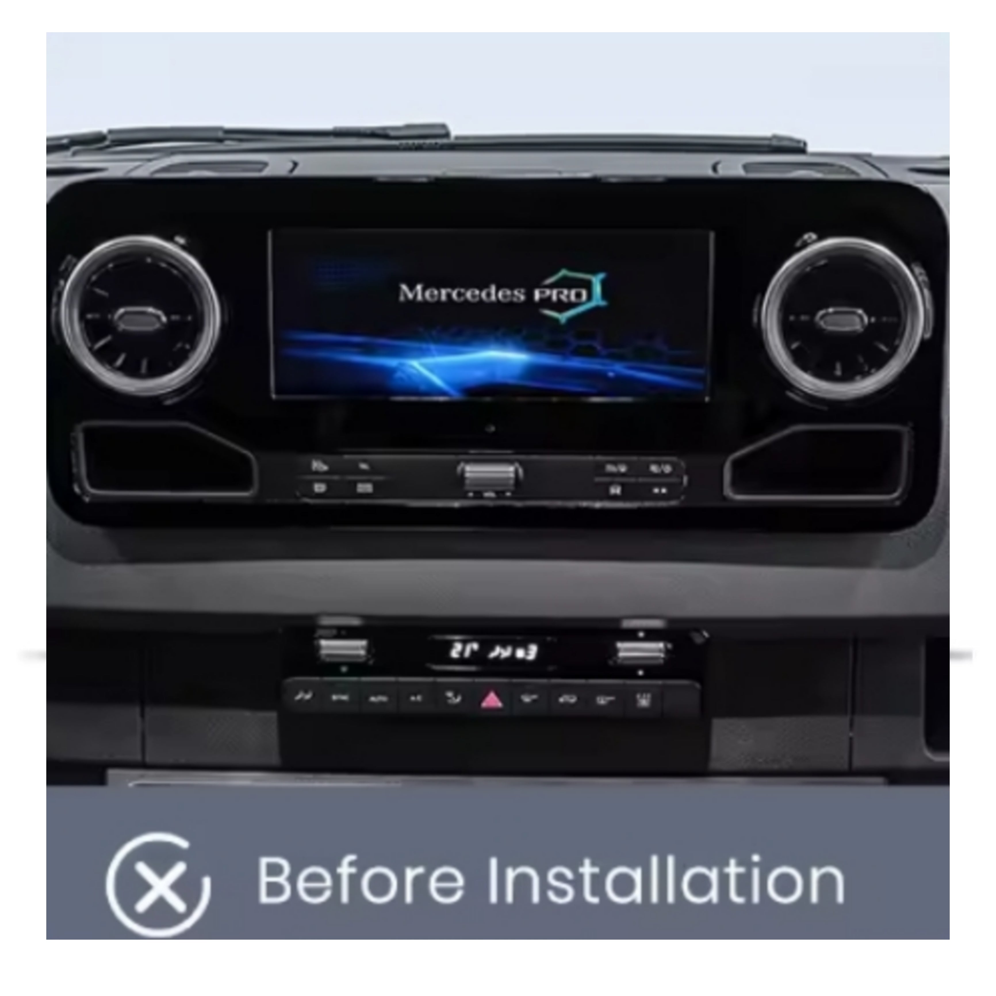 Kit Montaggio Autoradio 10.1"Pollici Mercedes Sprinter (2018-2025) Mascherina, Cablaggio Autoradio Android