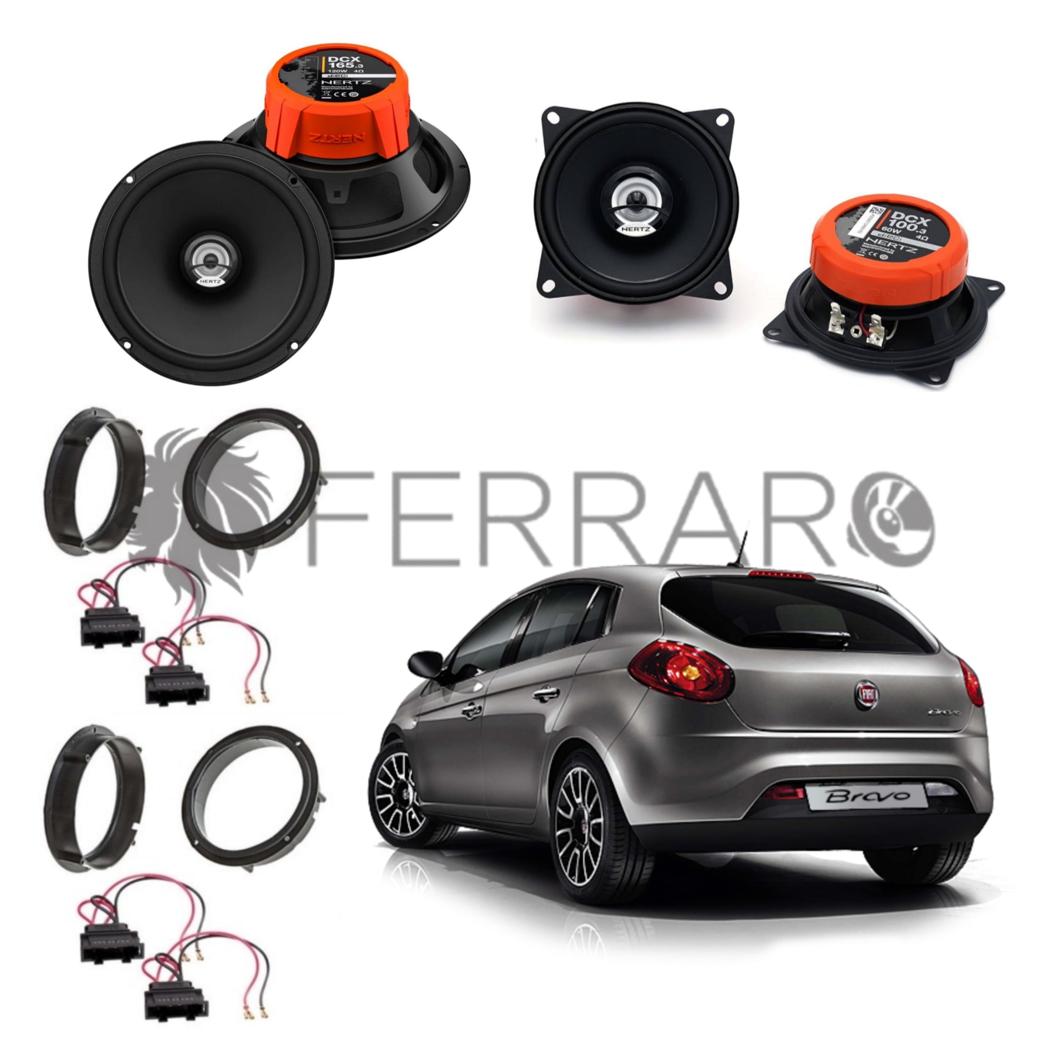 Hertz Kit 4 Casse | DCX 100.3 | DCX 165.3 | Ant/Post | Fiat Bravo dal 2007>