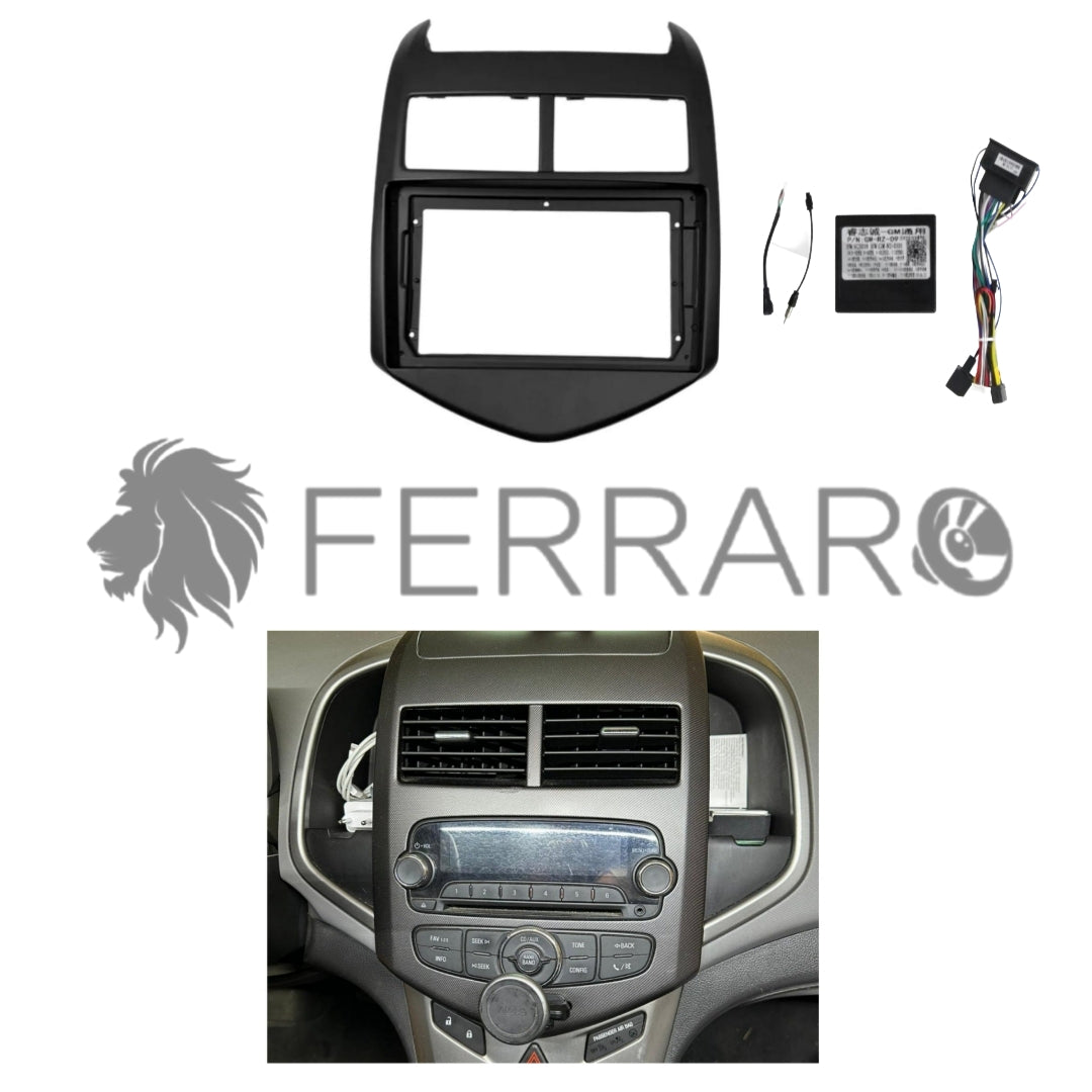Kit Montaggio Autoradio 9"Pollici Chrevolet Aveo (2011-2020) Mascherina, Cablaggio Autoradio Android