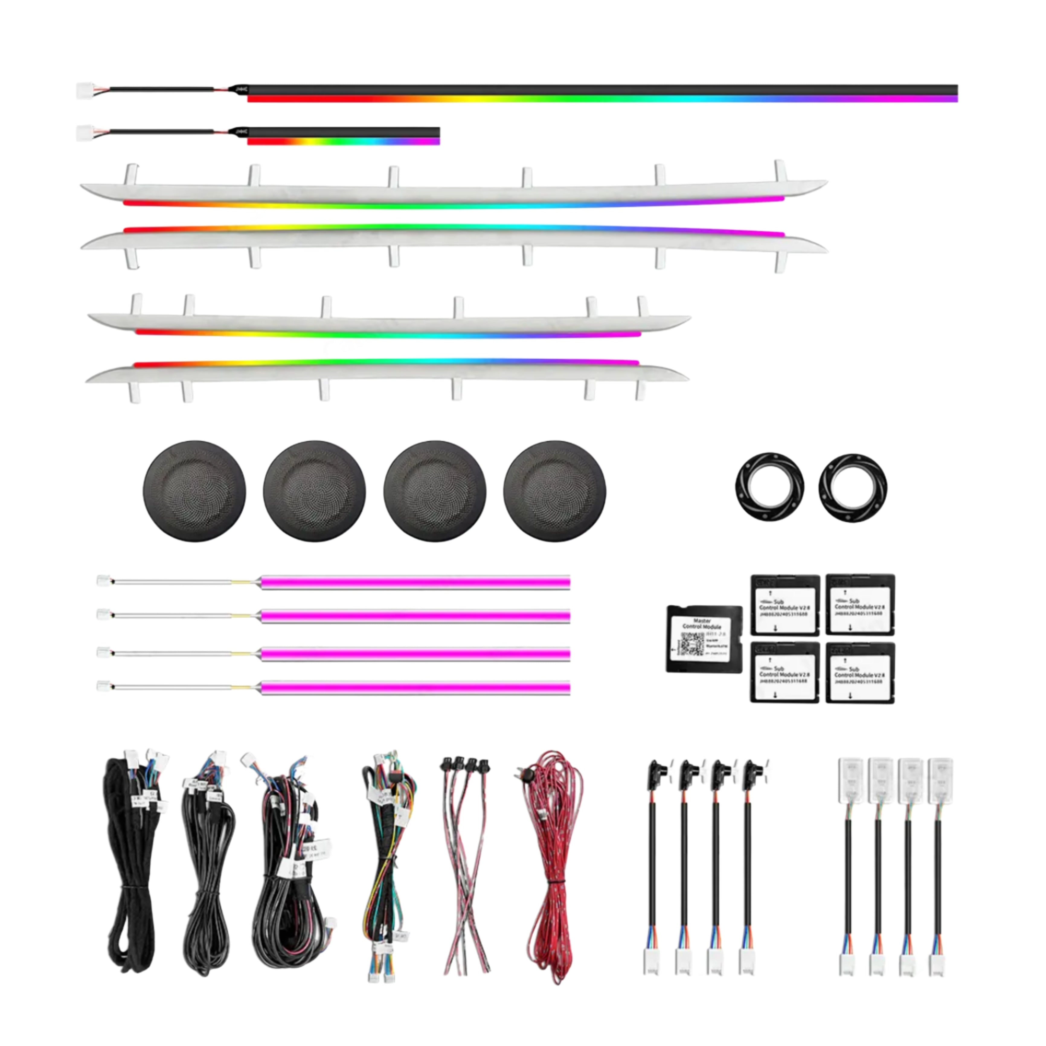 Ambient Light per BMW Serie 1 F40, F20 (2016-2023), 64 Colori RGB