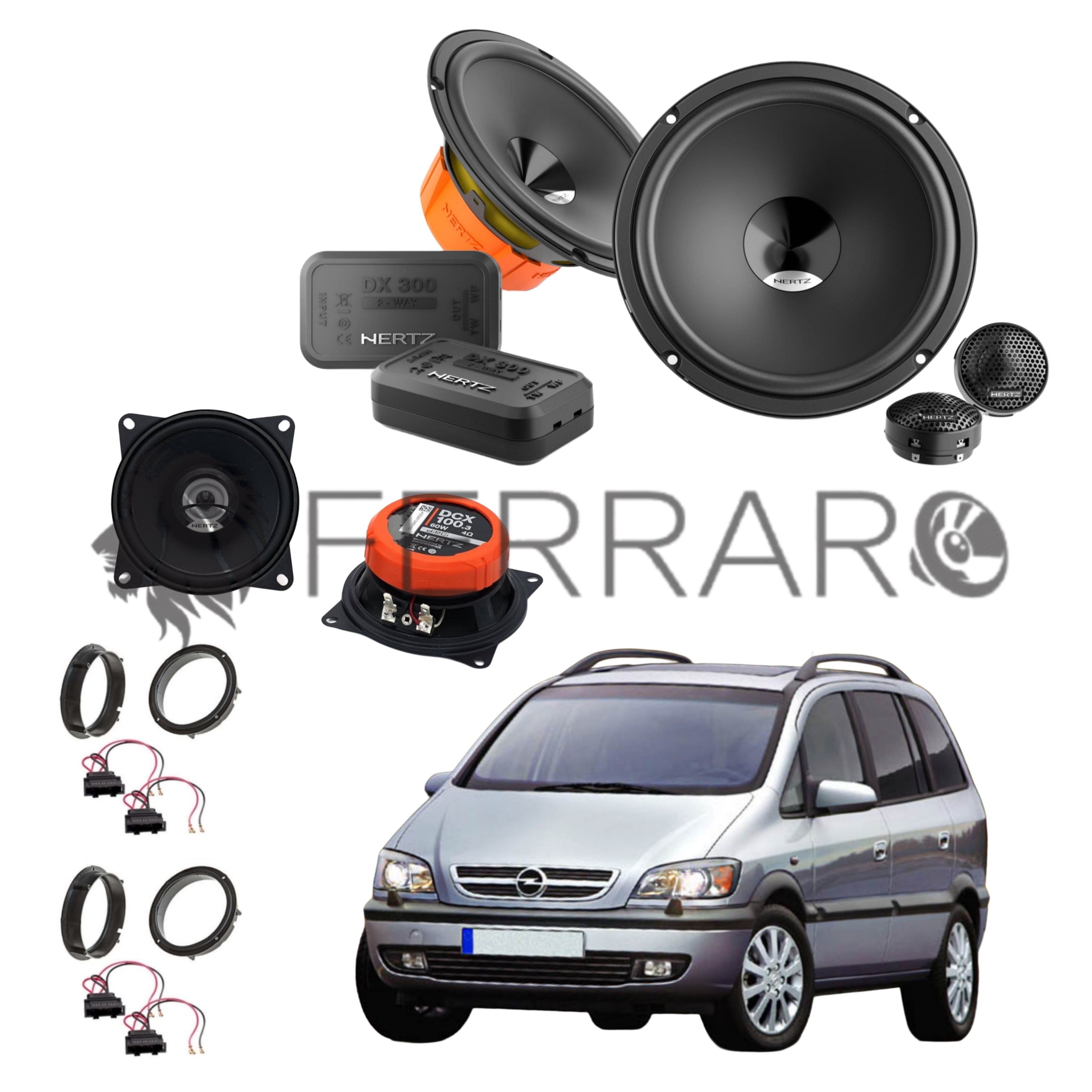 Hertz Kit 6 Casse | DSK 165.3 | DCX 100.3 | Ant/Post | Opel Zafira A (1999-2005)