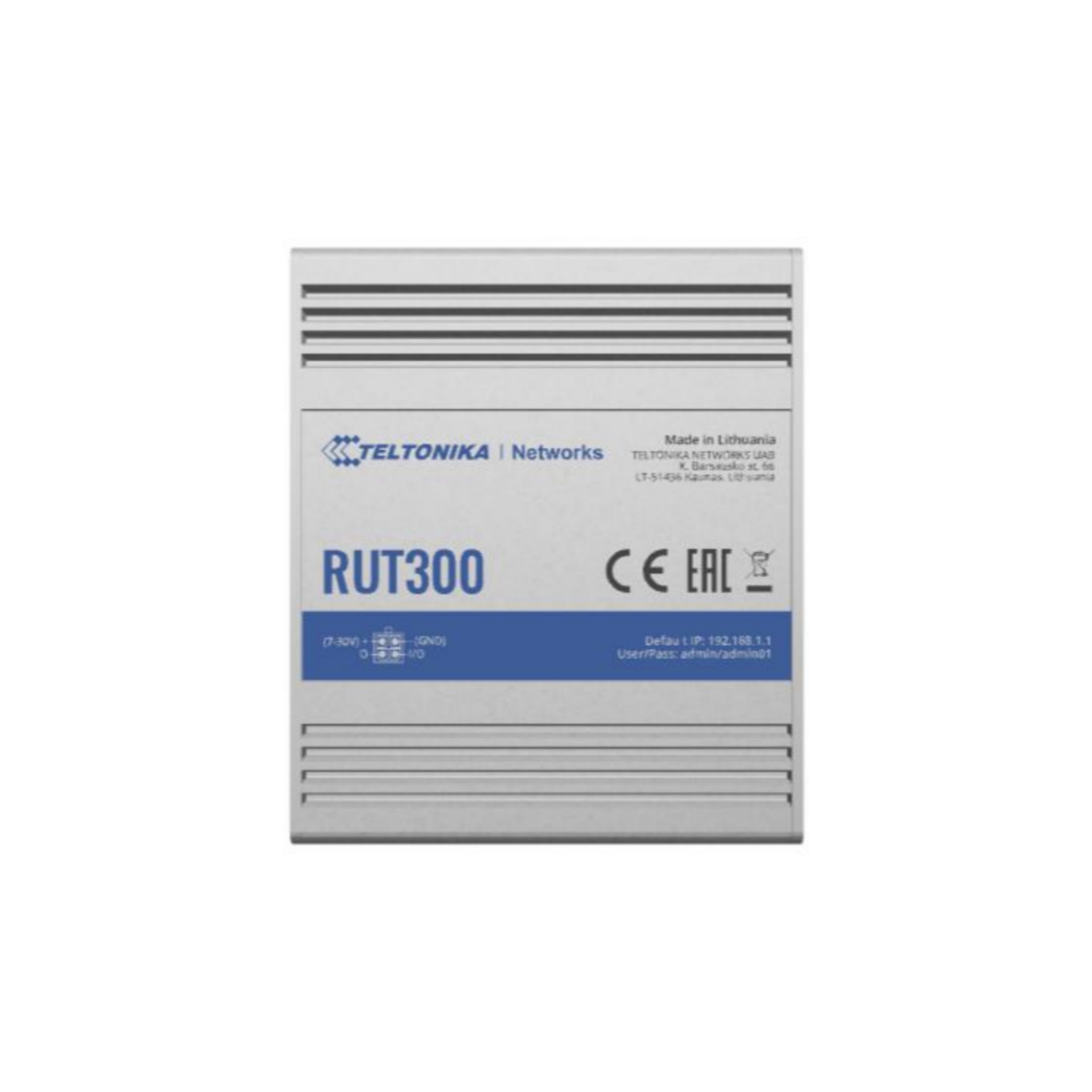 Teltonika RUT300 router cablato Fast Ethernet Blu, Metallico