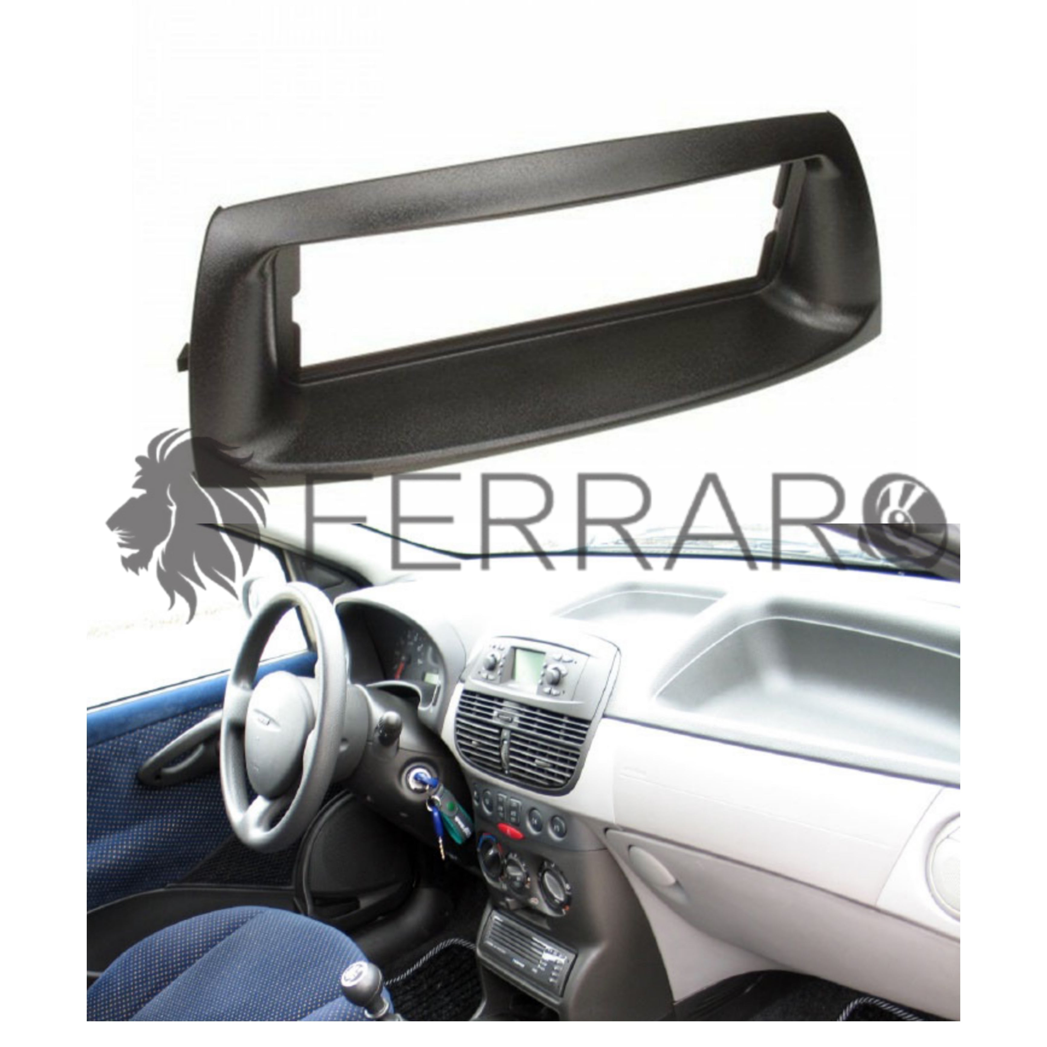 Cornice Autoradio Nero Per Fiat Punto 1999-2005 – Installazione Facile E Sicura