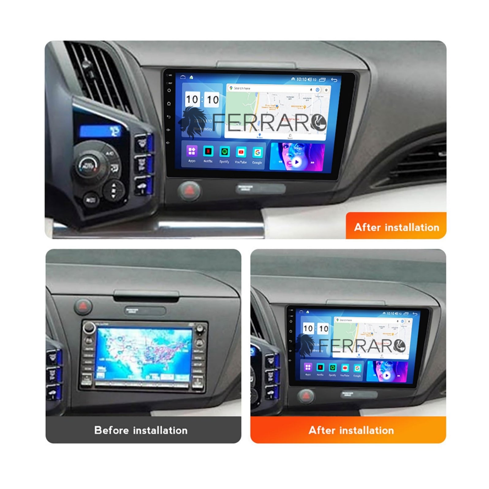 Autoradio per Honda CR-Z 9" | 2010-2016 | Android | Bluetooth | CarPlay | Android Auto | 2GB/4GB/6GB/8GB Ram