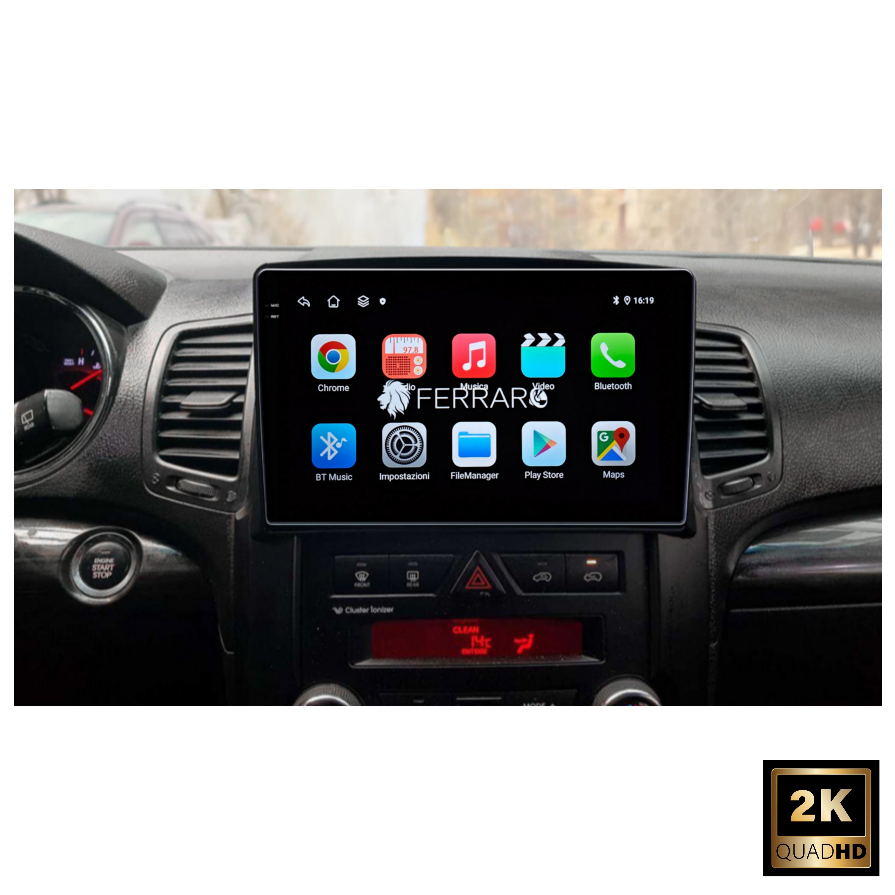 Autoradio per Kia Sorento 10.1" 2K | 2009-2012 | Android | Bluetooth | CarPlay | Android Auto | 4/64GB Ram