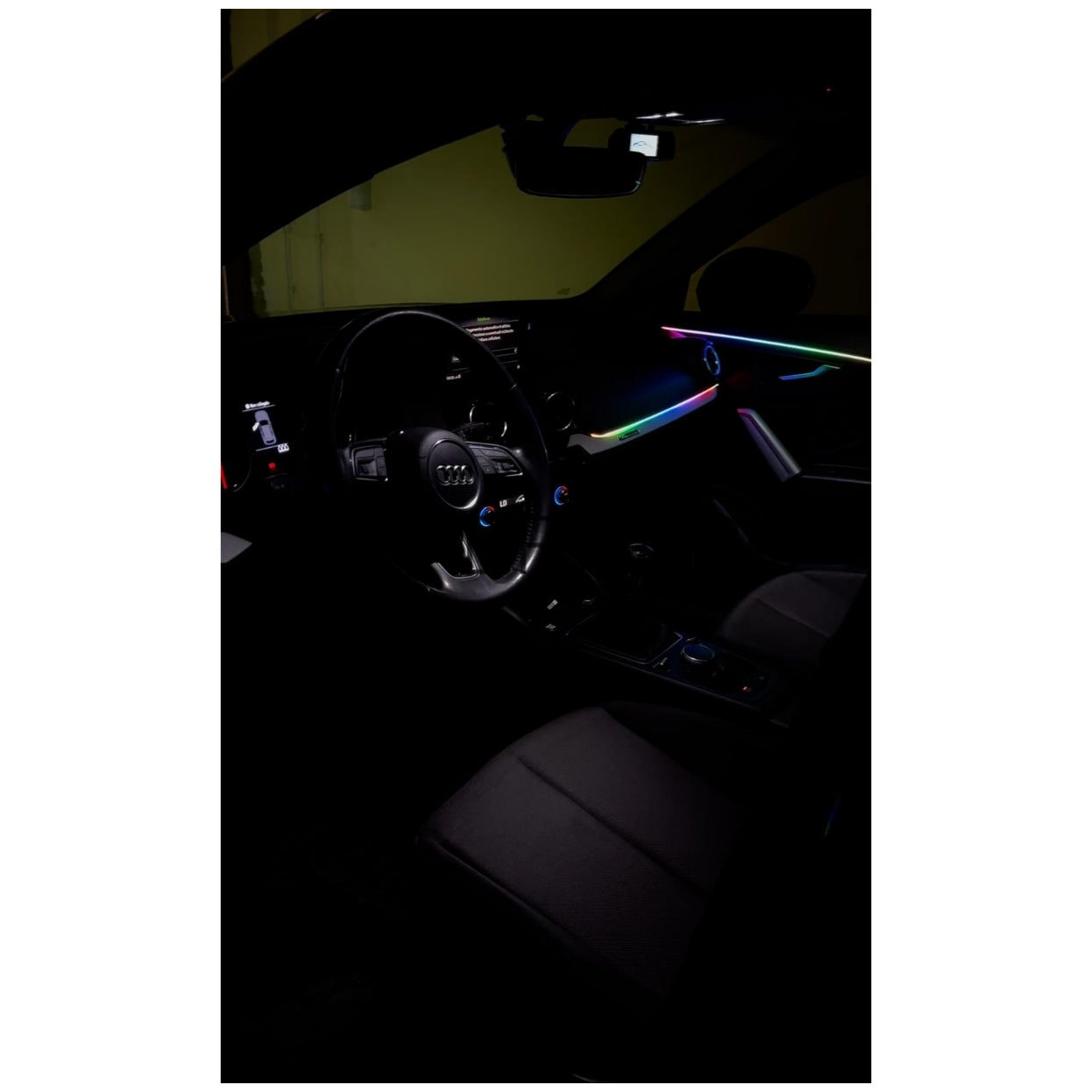 Ambient Light per Audi Q2 (2016-2024) | Universale | Luci Ambiente con Comando da App | RGB Led Interior | Led Dinamico