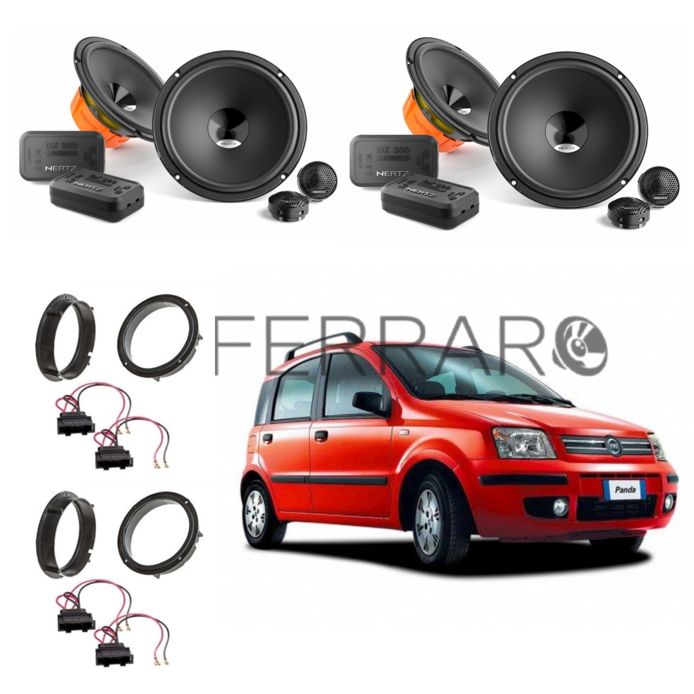 Hertz Kit 8 Casse | DSK 165.3 | Ant/Post | Fiat Panda 169 dal 2003>