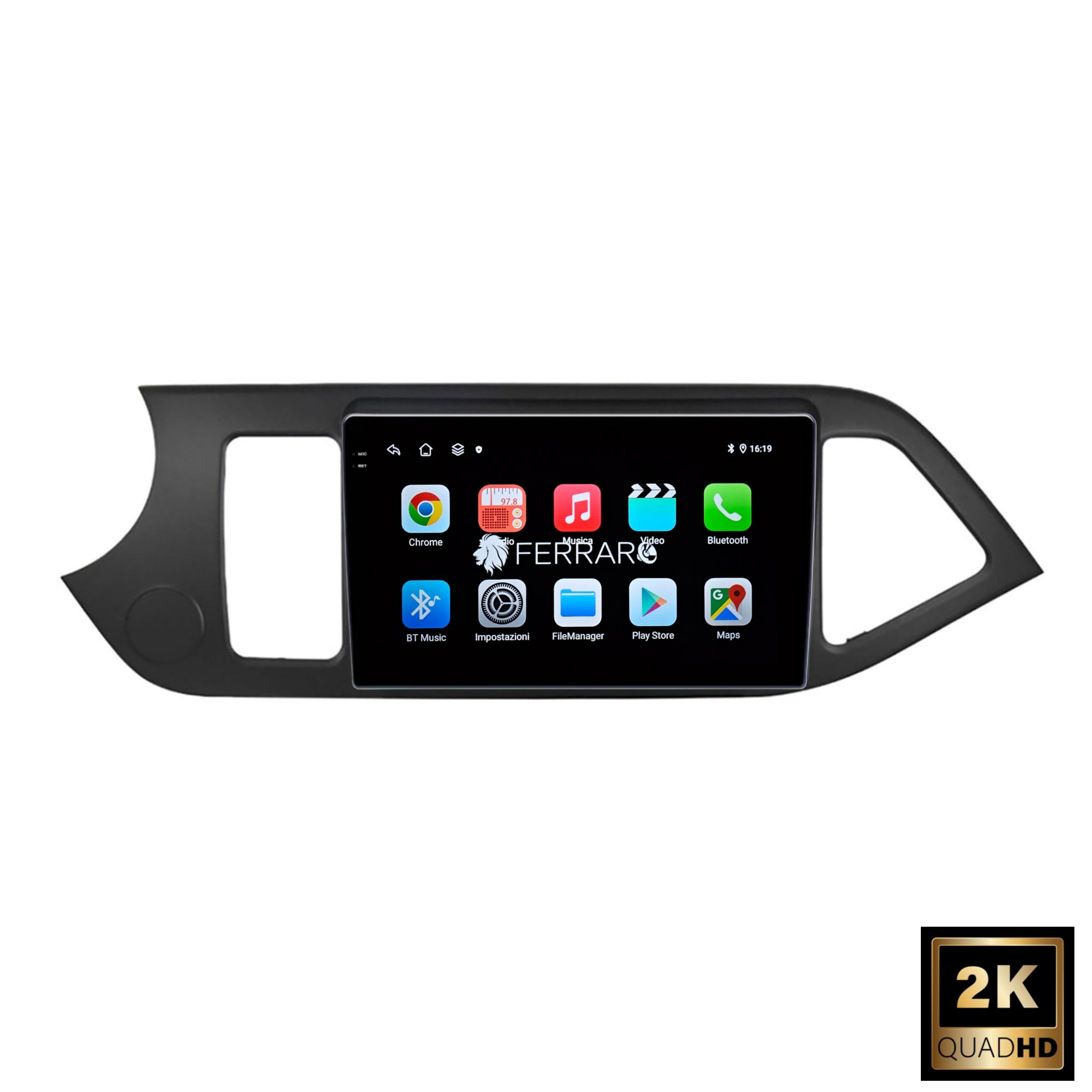 Autoradio per Kia Picanto 9" 2K | 2011-2016 | Android | Bluetooth | CarPlay | Android Auto | 12/256GB Ram