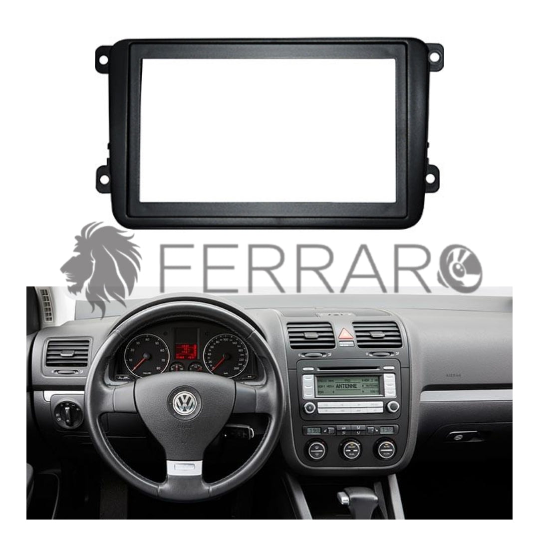 Car Radio Panel, 2 Iso Frame, Volkswagen, Golf