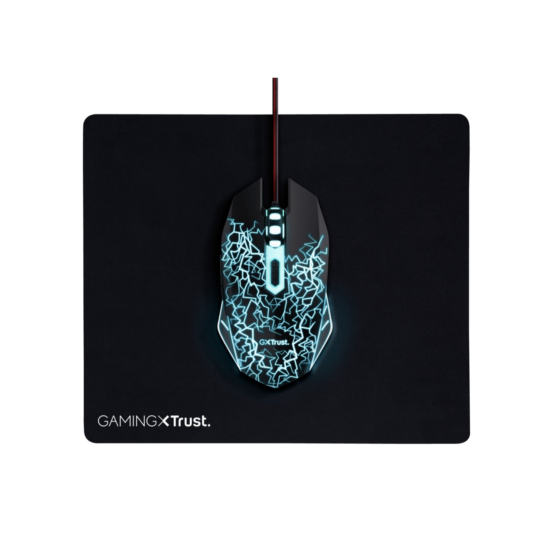 Trust Mouse Gaming Ottico, USB con Pad, Led Multicolor, 24752