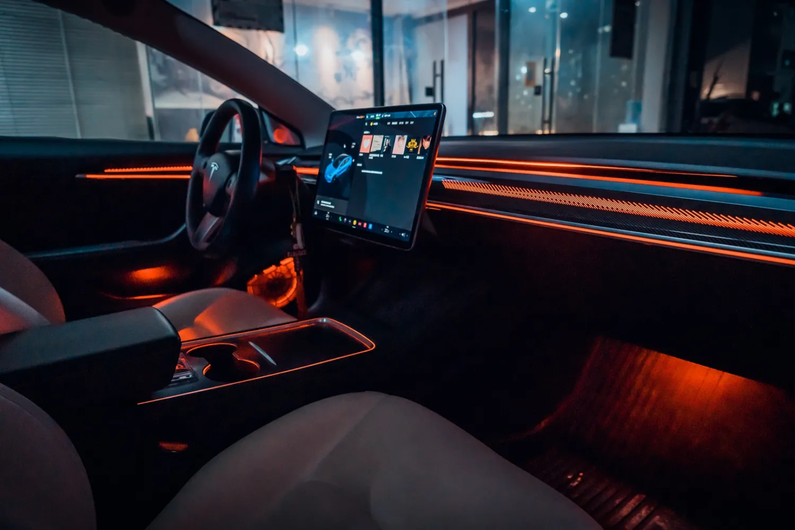 Ambient Light per Tesla Model 3/Y (2021-2023), 64 Colori RGB