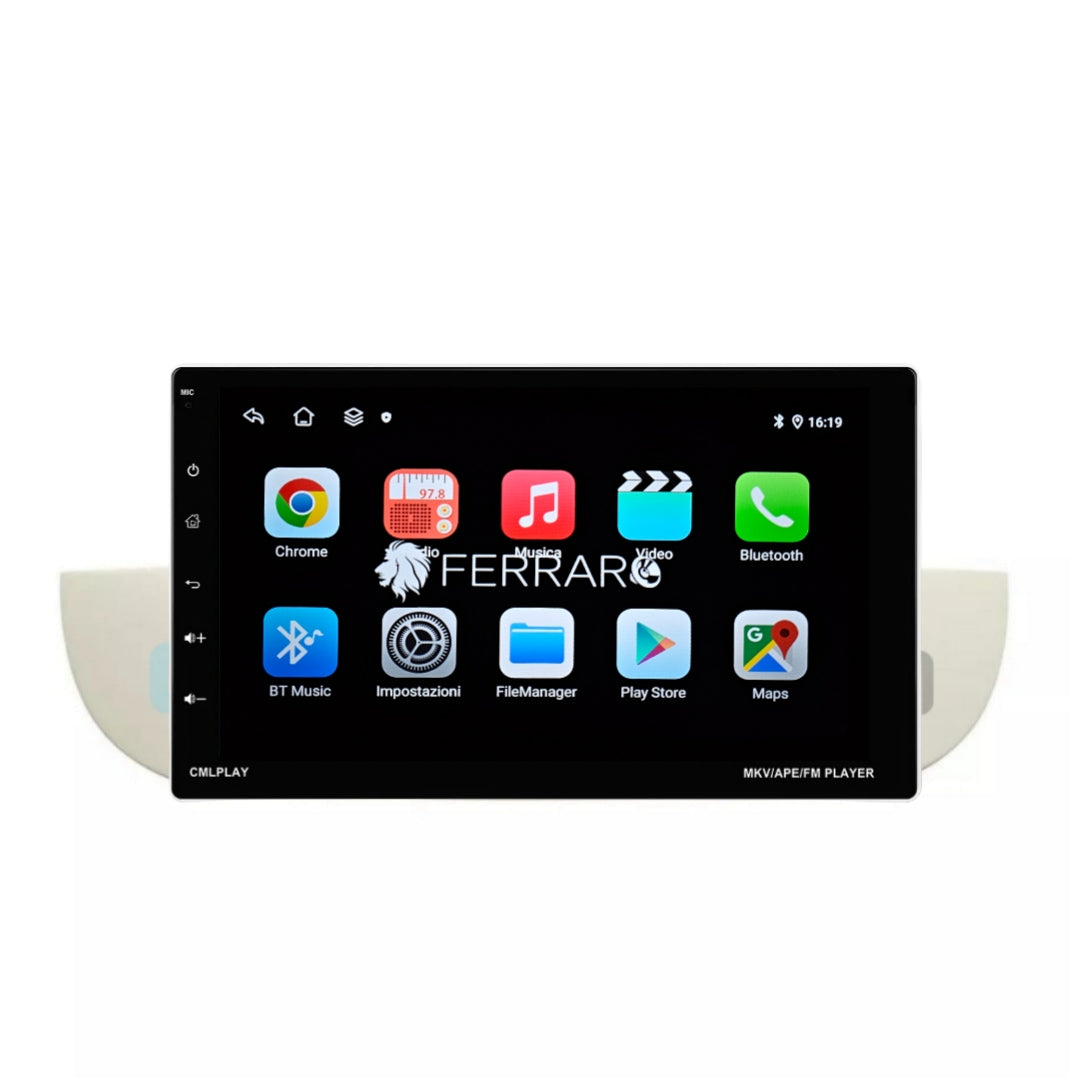 Autoradio per Fiat 500s 1Din 9" | 2007-2014 | Android | Bluetooth | Estraibile | CarPlay | Android Auto | 2/32GB Ram