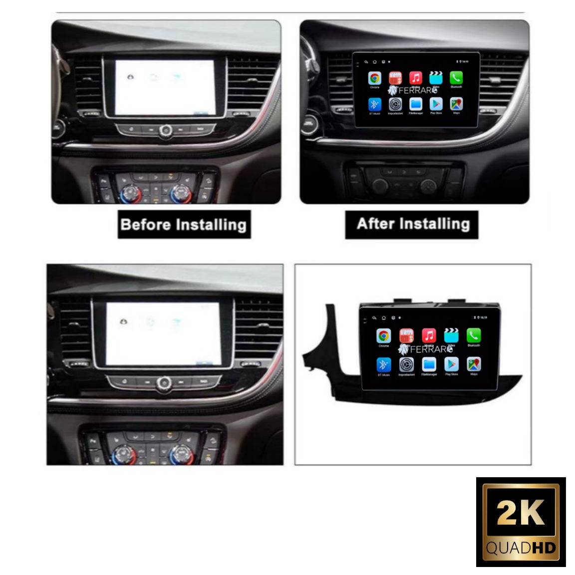 Autoradio per Opel Mokka X 9" 2K | 2016-2019 | Android | Bluetooth | CarPlay | Android Auto | 12/256GB Ram