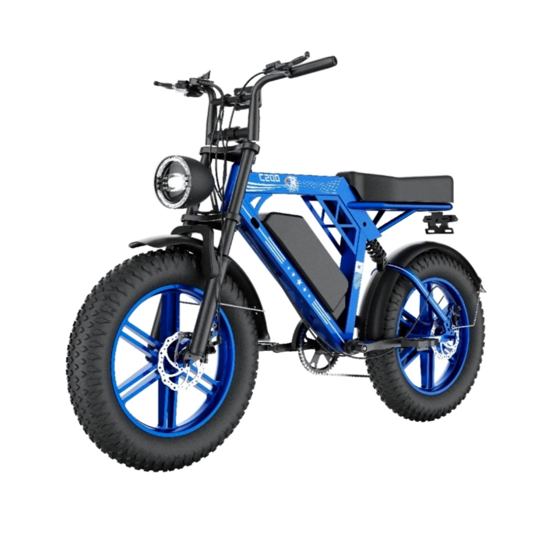 FerraroStore C200, Bici Elettrica Pieghevole, 20", Batteria 48V