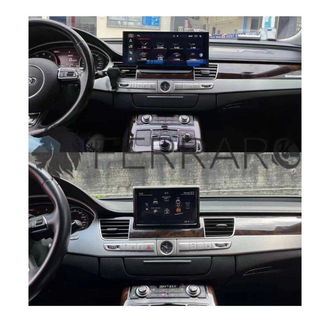 Autoradio per Audi A8 D4, S8 | 12.3" | 2011-2018 | Android | Bluetooth | CarPlay | Android Auto | 4/64GB Ram