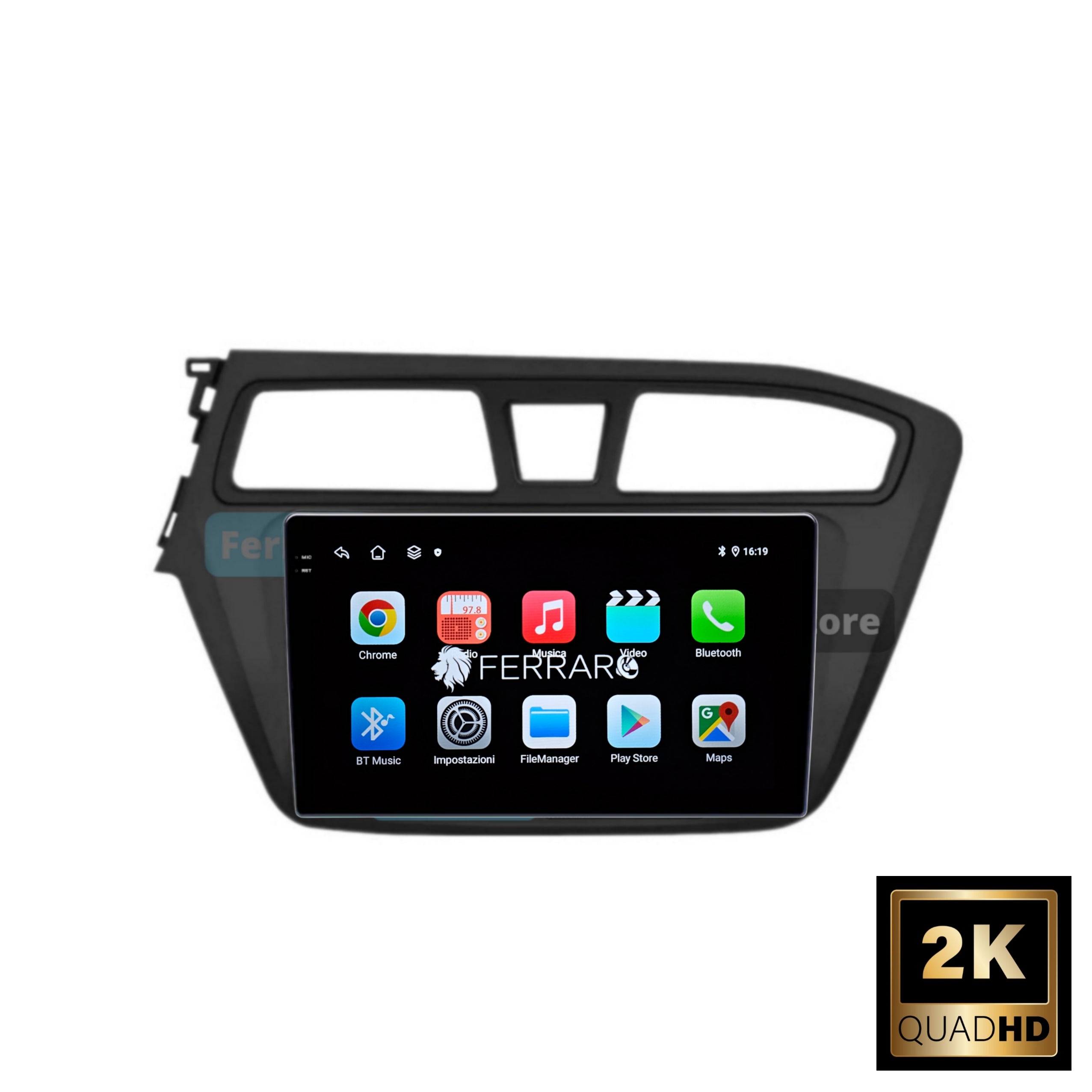Autoradio per Hyundai i20 9" 2K | 2015-2017 | Android | Bluetooth | CarPlay | Android Auto | 12/256GB Ram
