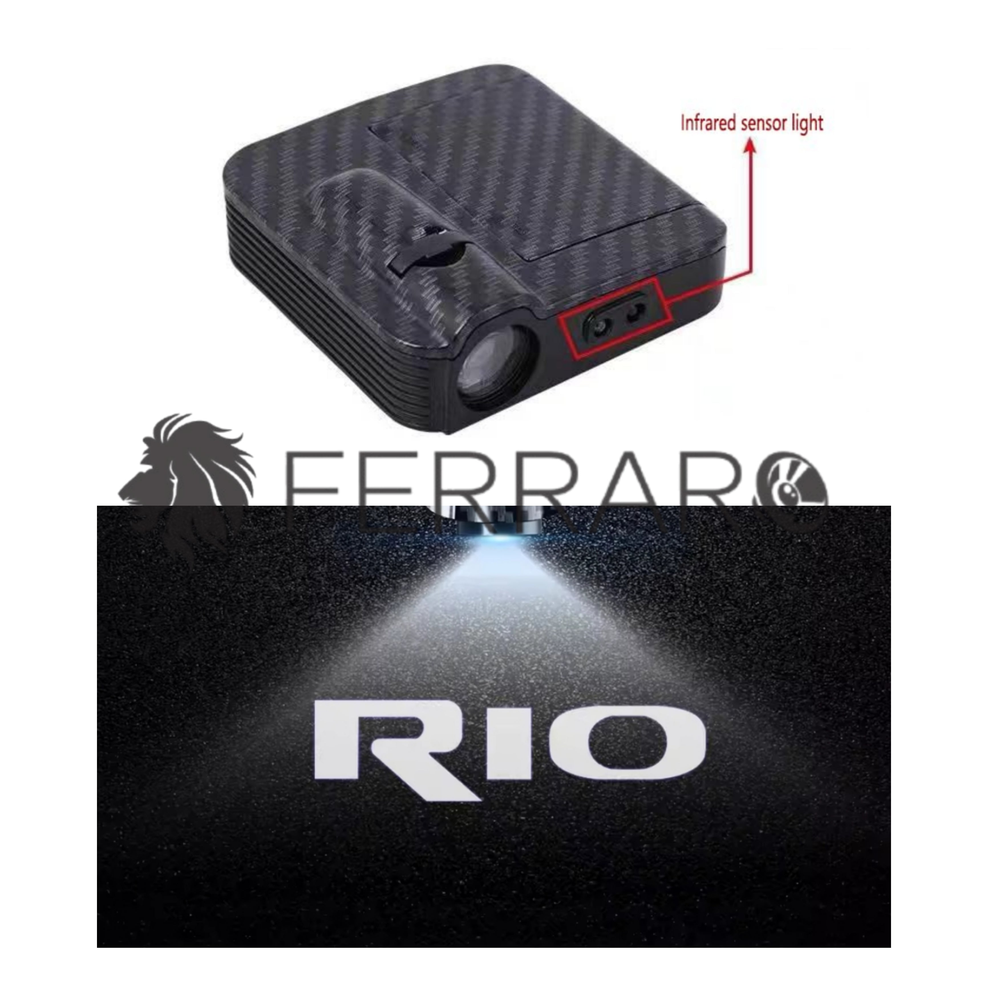 Luce Cortesia Kia Rio | Universale | Adesivo | Batteria (NO INCL.)