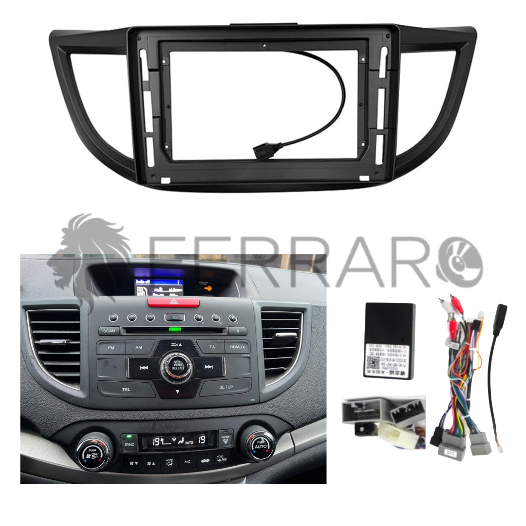 Kit Montaggio Autoradio 9"Pollici Honda CR-V (2012-2016) Mascherina, Cablaggio Autoradio Android