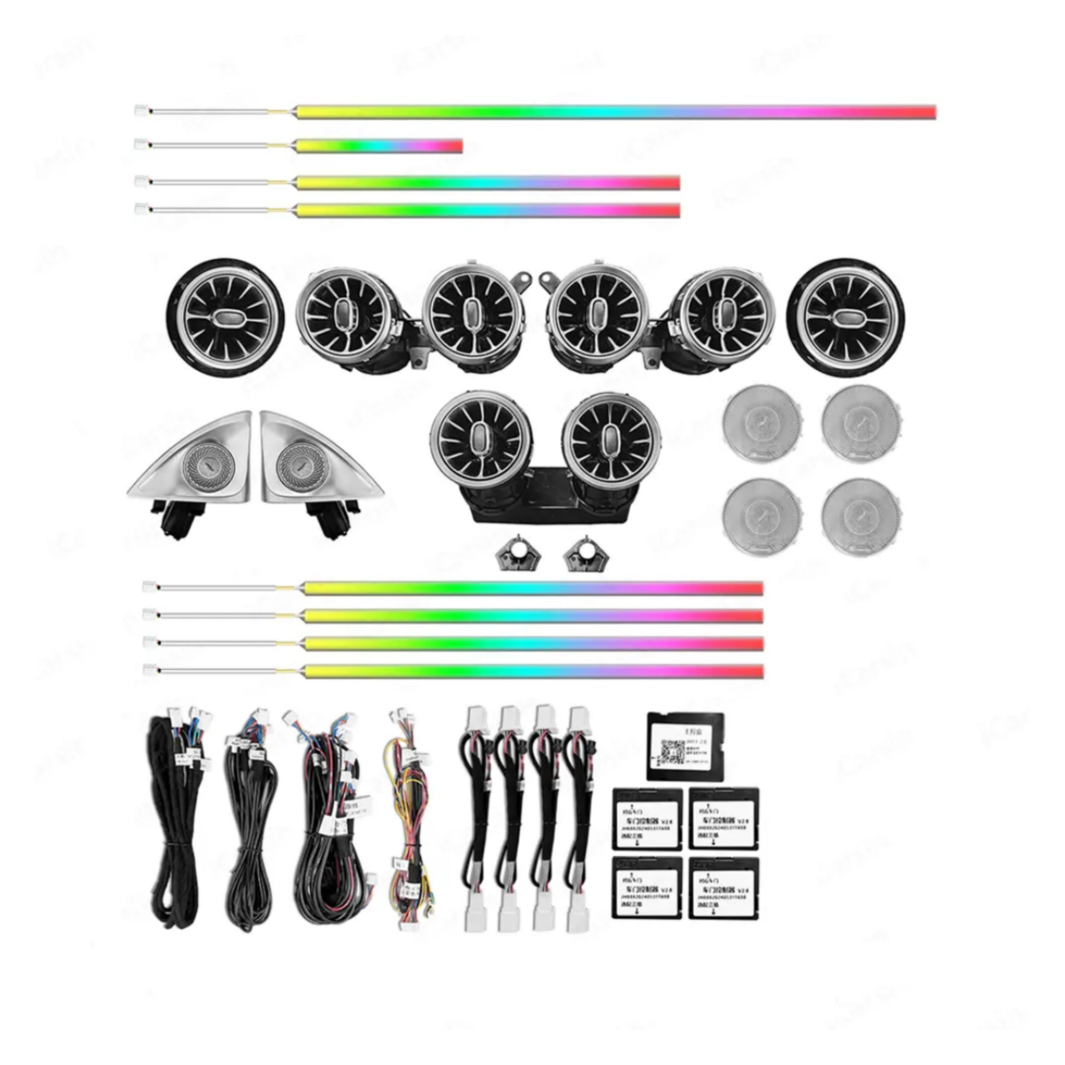 Ambient Light per Mercedes Classe E W213 (2016-2023), 64 Colori RGB