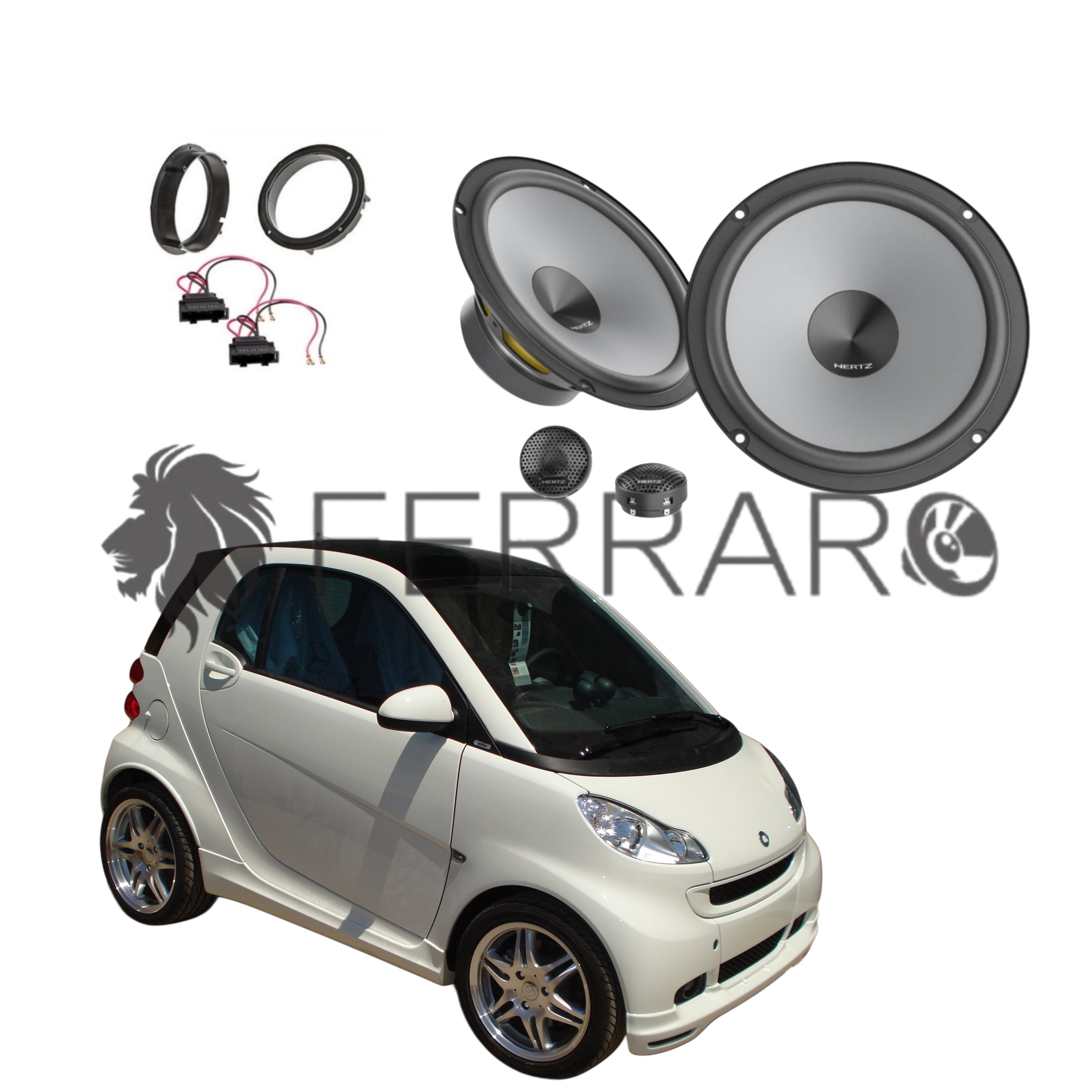 Hertz Kit 4 Casse | K 165 | Anteriori | Smart ForTwo 451