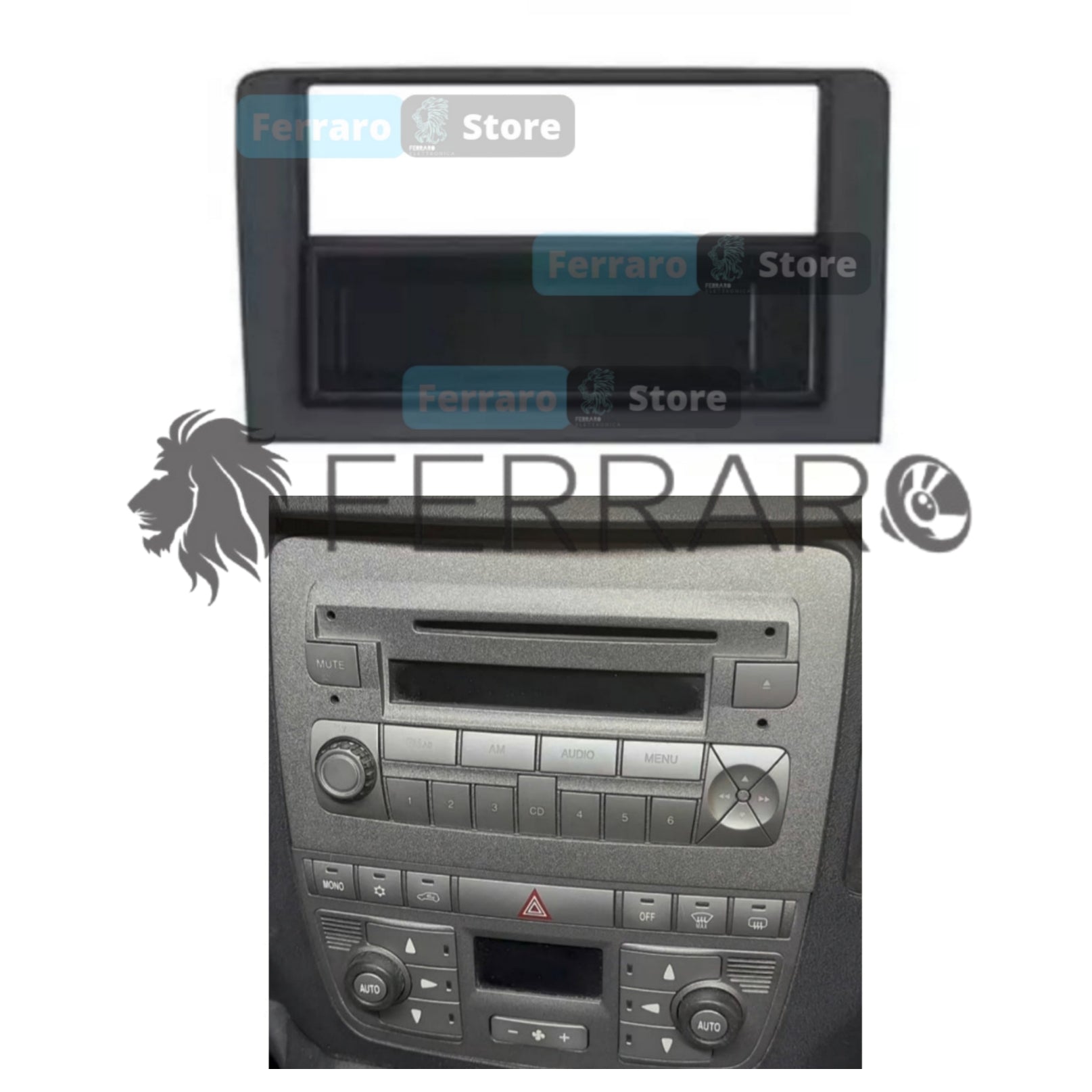 Mascherina 1DIN con Cassetto | Lancia Musa e Fiat Idea