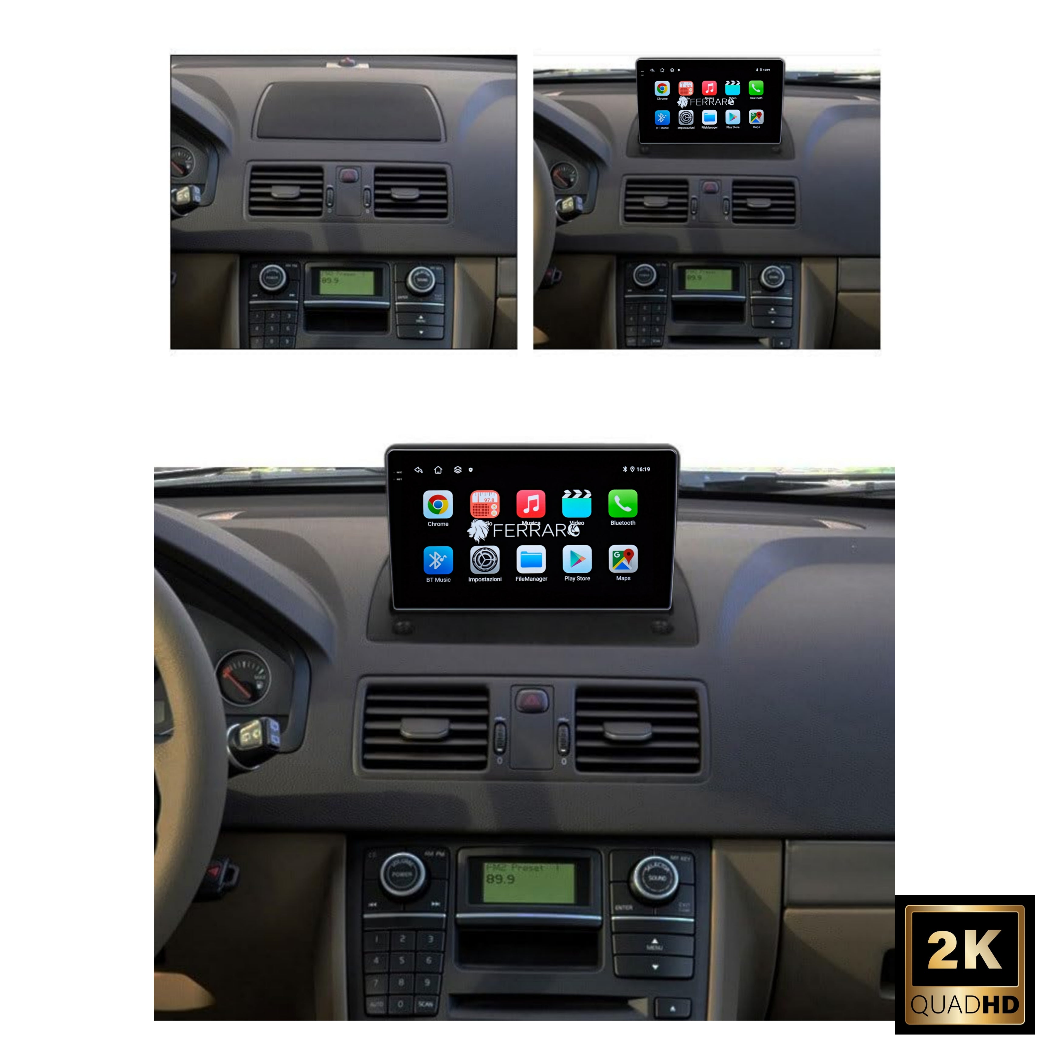 Autoradio per Volvo XC90 9" 2K | 2004-2014 | Android | Bluetooth | CarPlay | Android Auto | 12/256GB Ram