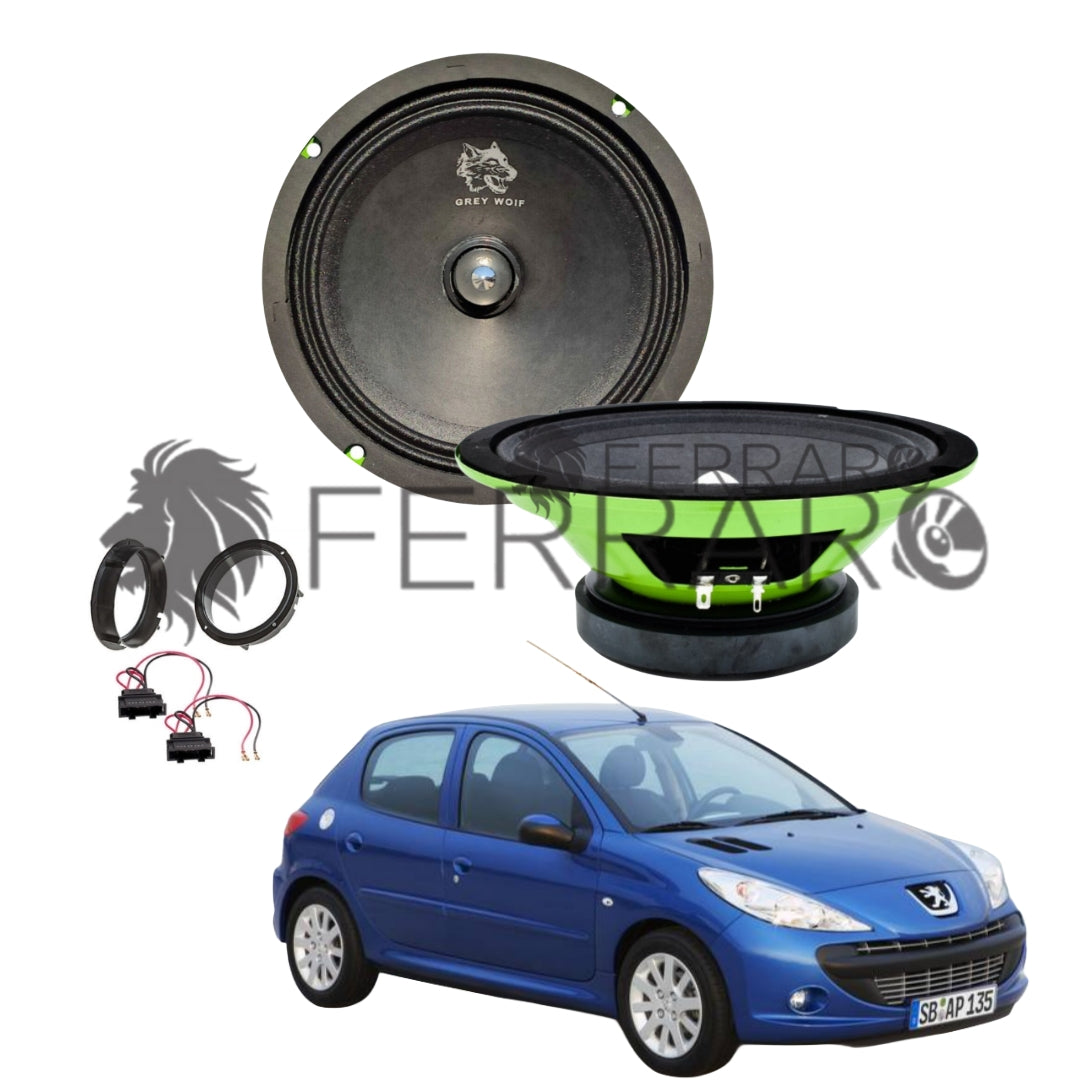 FerraroStore Kit 2 Altoparlanti | PV165.3 | Anteriori | Peugeot 206 dal 1998>