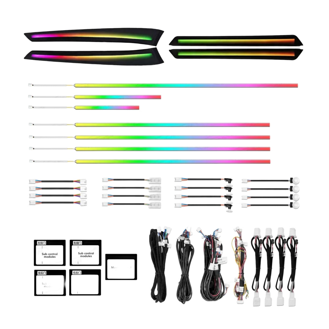 Ambient Light per Mercedes Classe E W212 (2009-2016), 64 Colori RGB