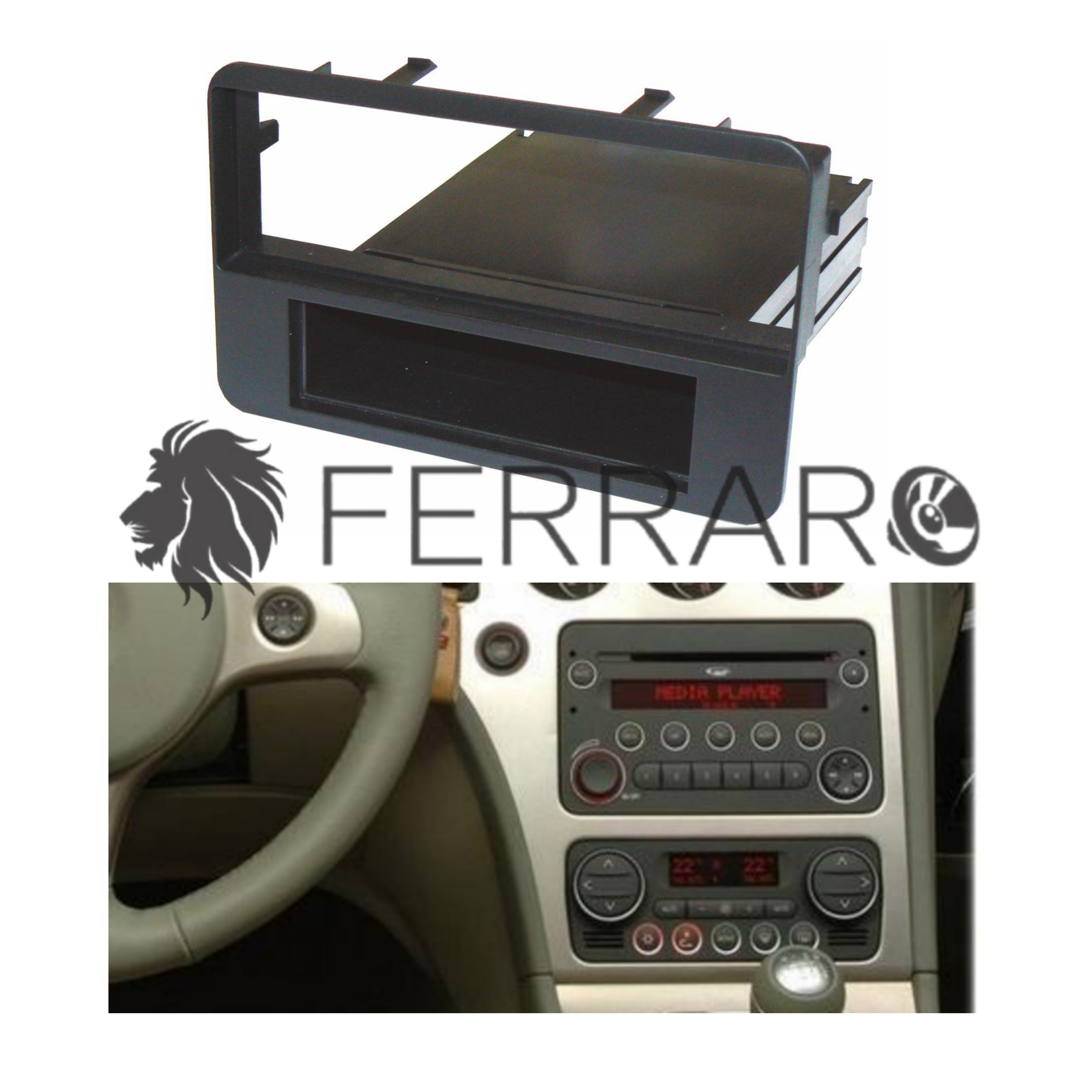 Car Radio Panel, 1DIN, Alfa Romeo - Alfa 159 No Navi.