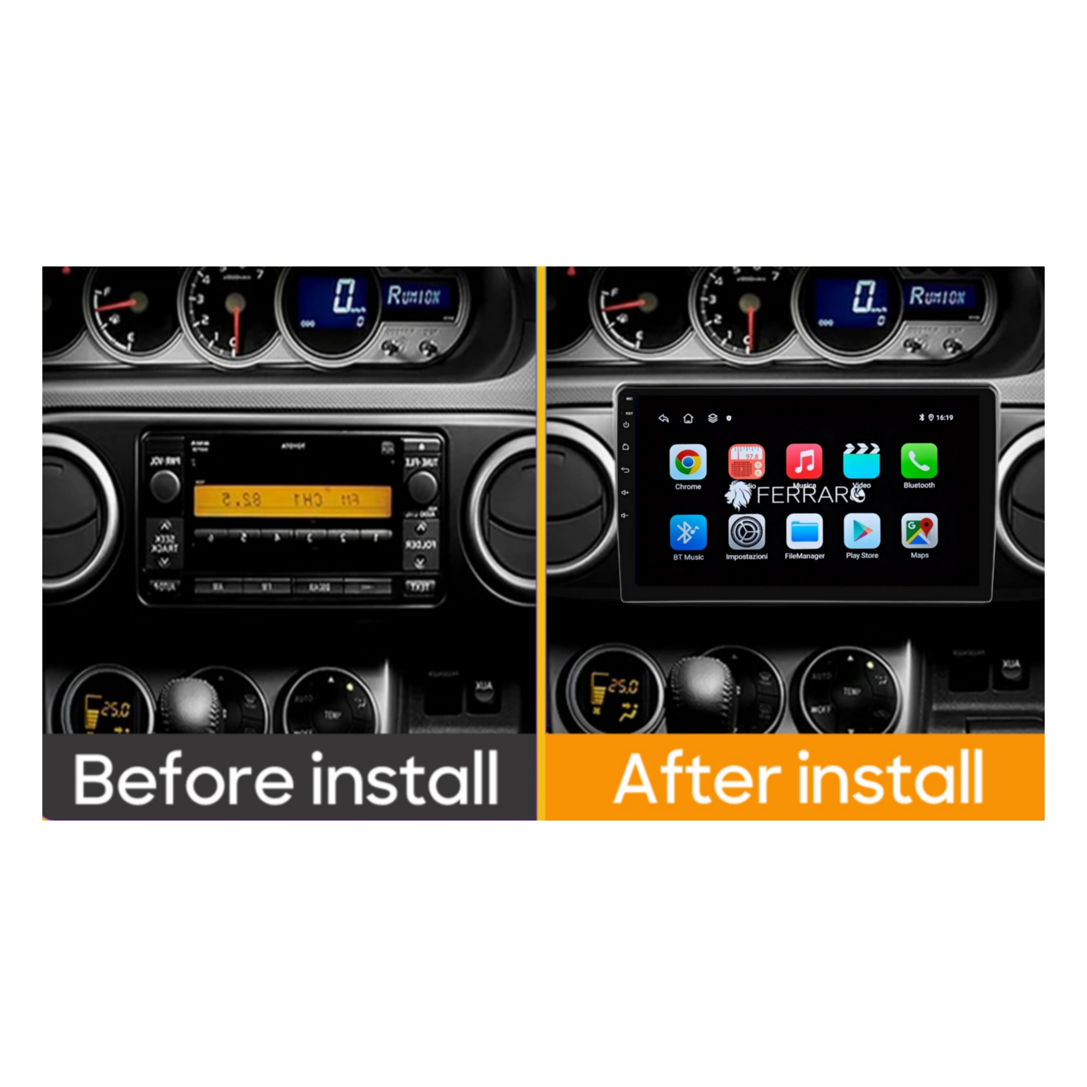 Autoradio per Toyota Corolla Rumion | Rukus | Scion E150 9" | 2007-2015 | Android | Bluetooth | CarPlay | Android Auto | 2GB/4GB/6GB/8GB Ram