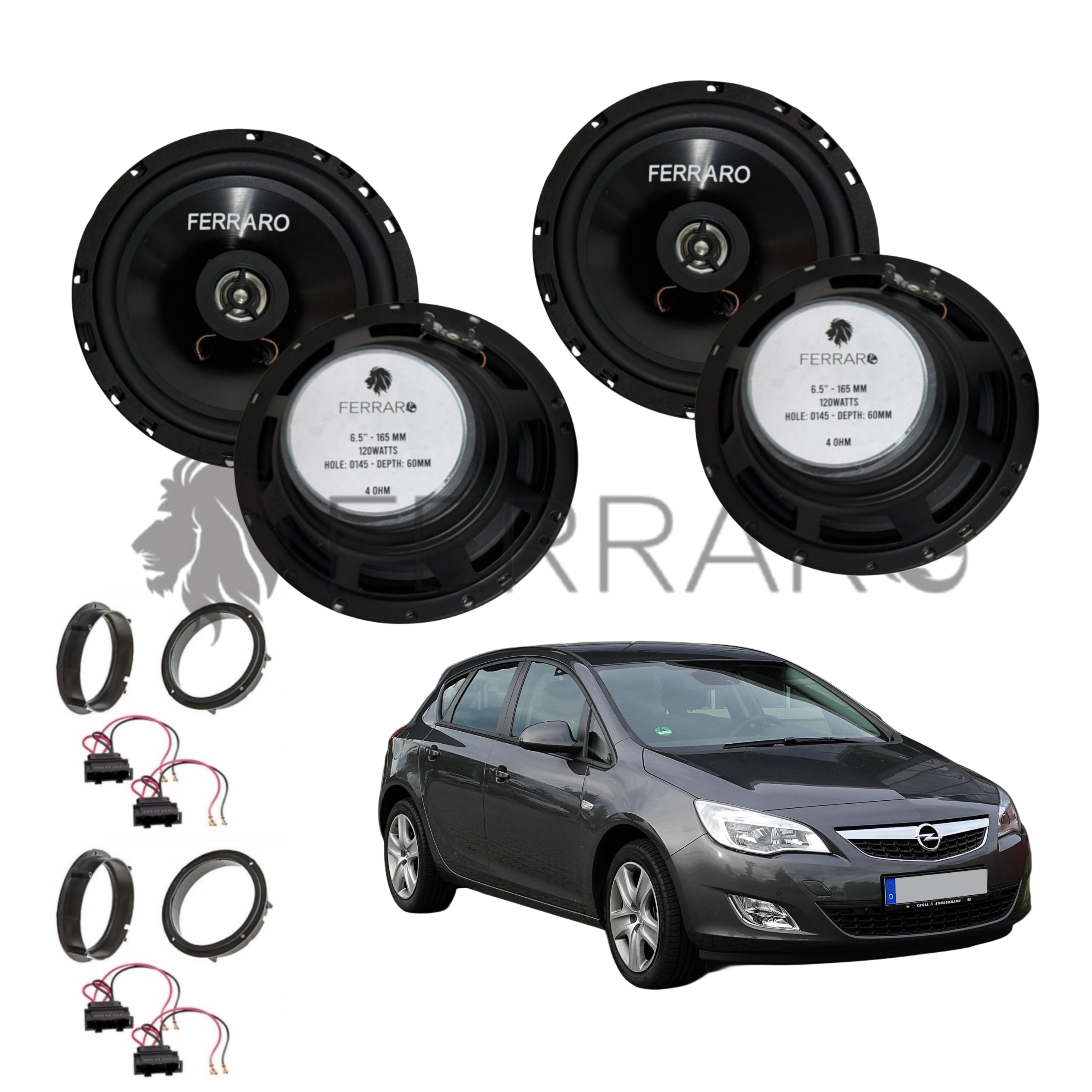 FerraroStore Kit 4 Altoparlanti | ASC-652PC | Ant/Post | Opel Astra J (2009-2015)