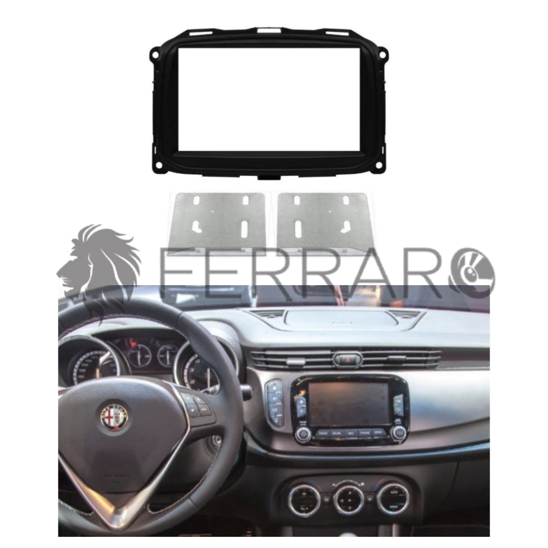 Mascherina Adattatore 2 DIN Per Alfa Romeo 159, Brera, Spider - Nero, 194x115mm - Solo Senza Navigatore OEM - Foto 2