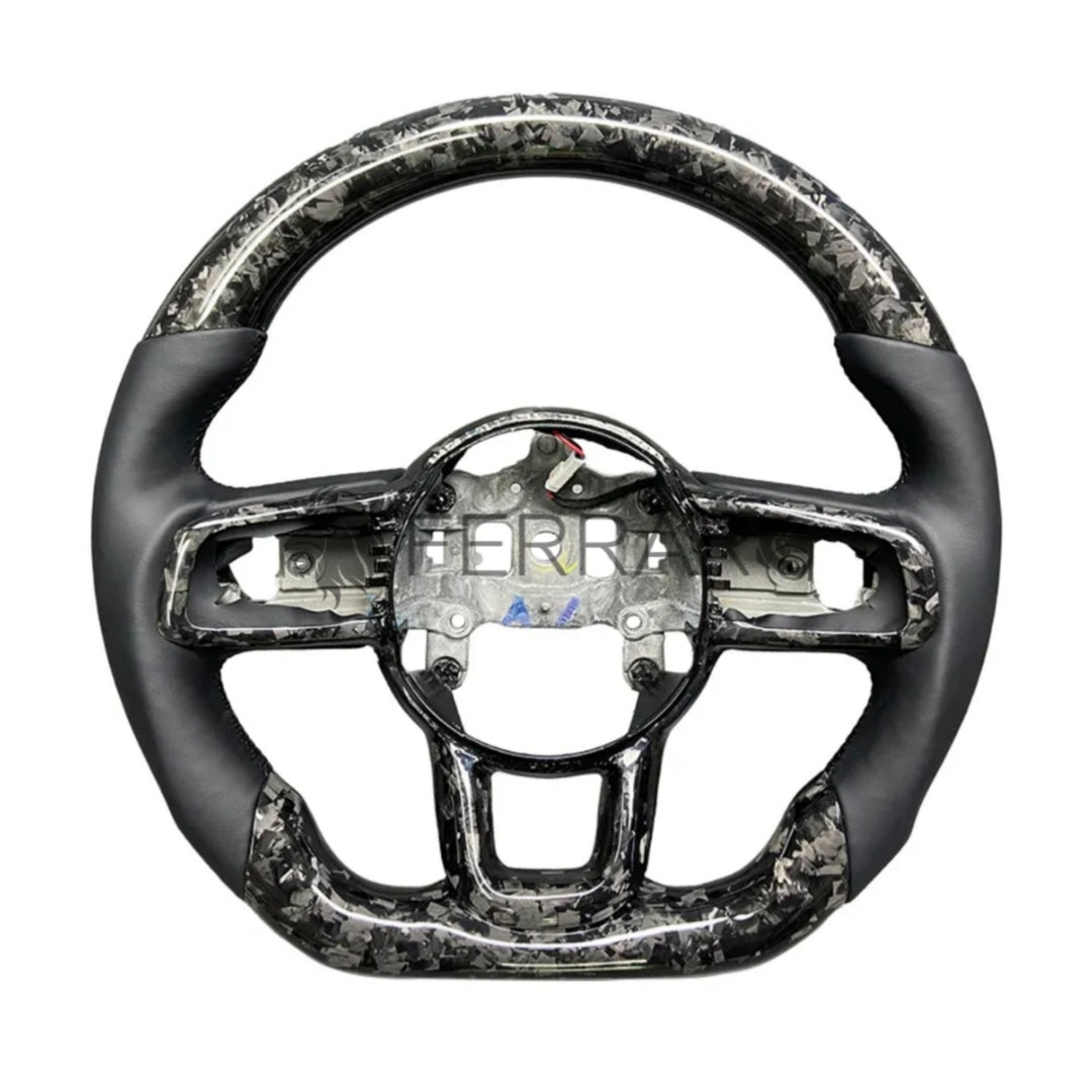 Volante Sportivo per Jeep Wrangler JL, Carbonio, Customizzato in Pelle