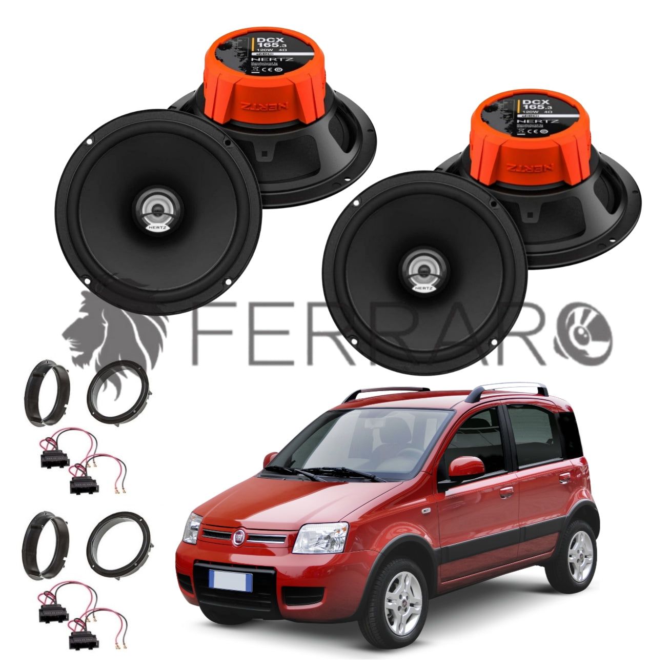 Hertz Kit 4 Casse | DCX 165.3 | Ant/Post | Fiat Panda 2ª Serie 169
