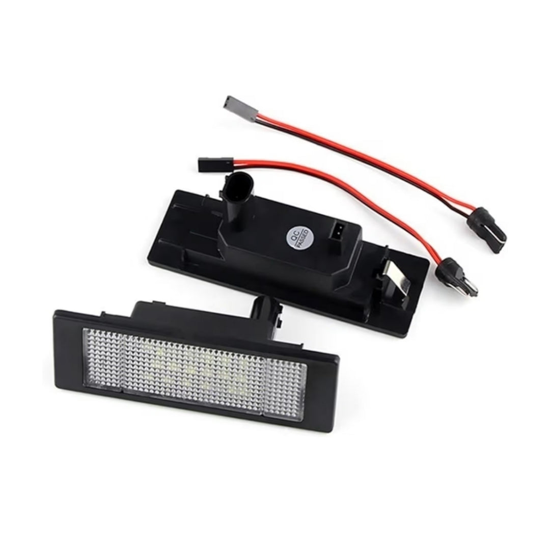 Set Luci Targa a Led per BMW Serie 1, Mini, Fiat (Compatibilità in Descrizione), Plug and Play