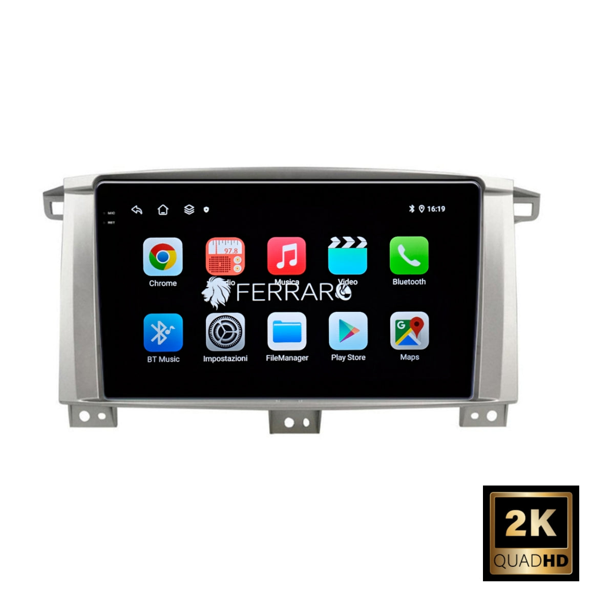 Autoradio per Toyota Land Cruiser LC100 9" 2K | 2002-2007 | Android | Bluetooth | CarPlay | Android Auto | 12/256GB Ram