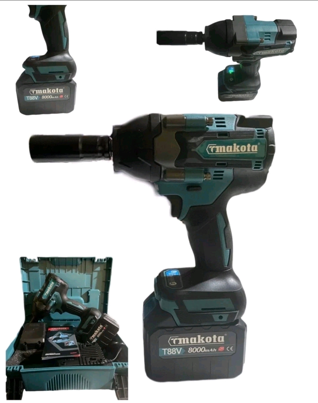 Avvitatore ad Impulsi, Doppia Batteria 88v, Svitatore, Avvitatore Bulloni, Motore Brushless
