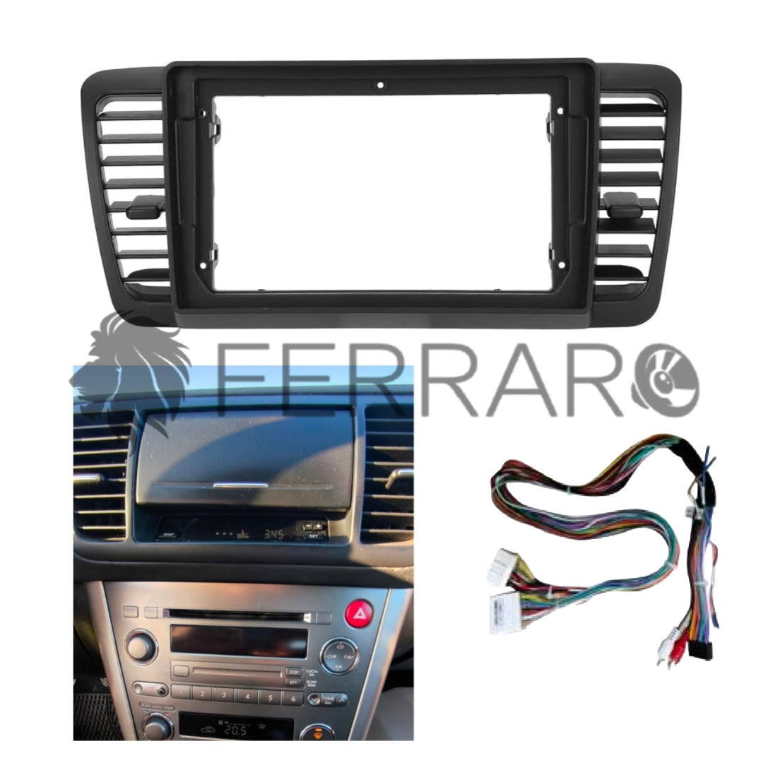 Kit Montaggio Autoradio 9"Pollici Subaru Outback Legacy (2003-2009), Mascherina, Cablaggio per Autoradio Android