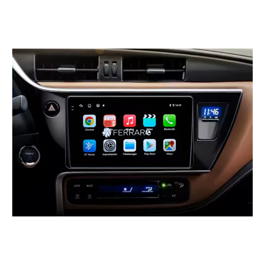 Autoradio per Toyota Corolla E170-E180 9" 2K | 2017-2018 | Android | Bluetooth | CarPlay | Android Auto | 12/256GB Ram