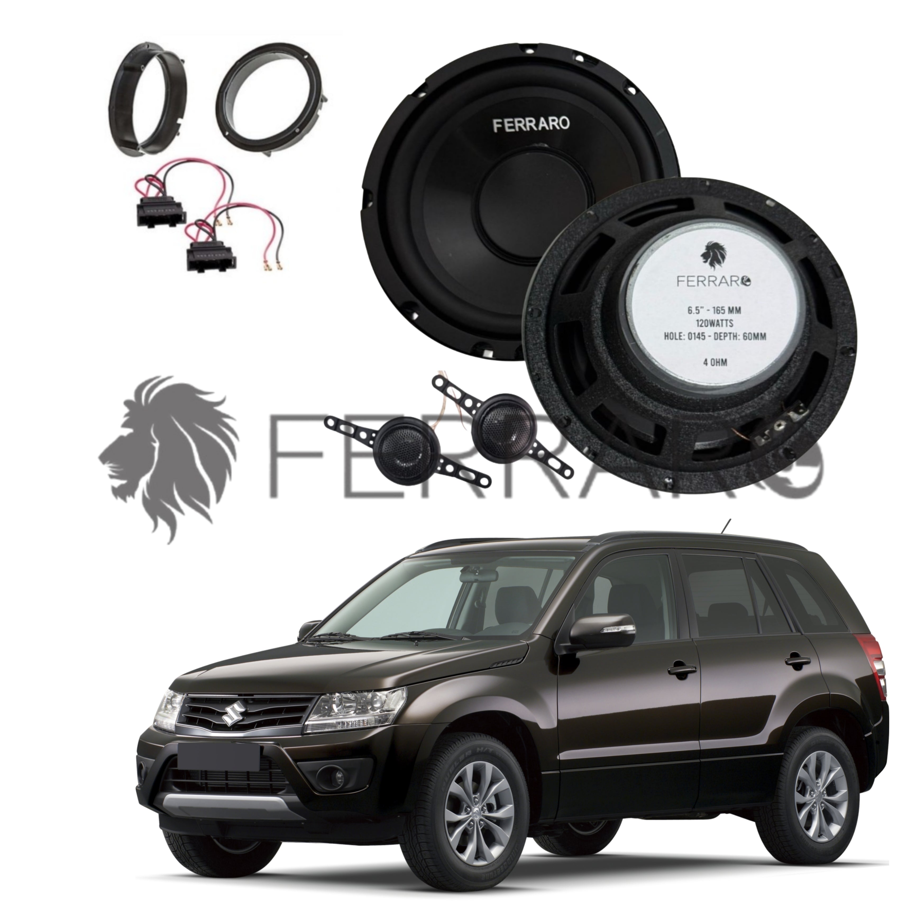 FerraroStore Kit 4 Altoparlanti | ASK-165.2 | Anteriori | Suzuki Gran Vitara II | 2ª Serie (2005-2015)