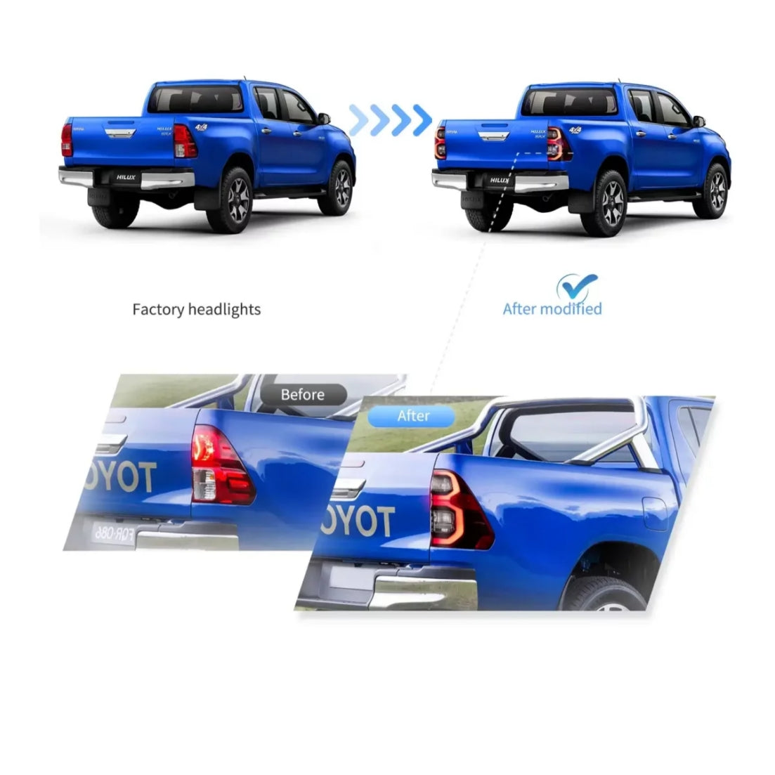 Fanali Posteriore Completo per Toyota Hilux SR5 (2015-2020) a LED