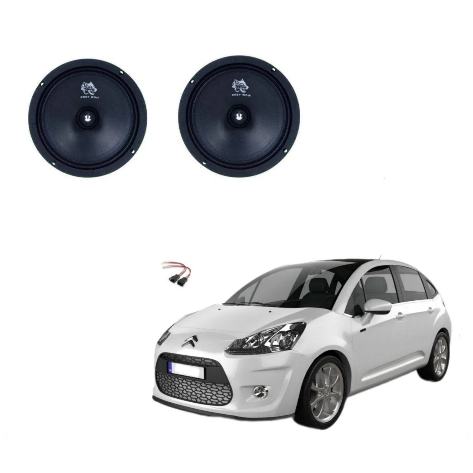 Kit 2 Casse per Citroen C3 (2009-2015) Altoparlanti, Anteriori